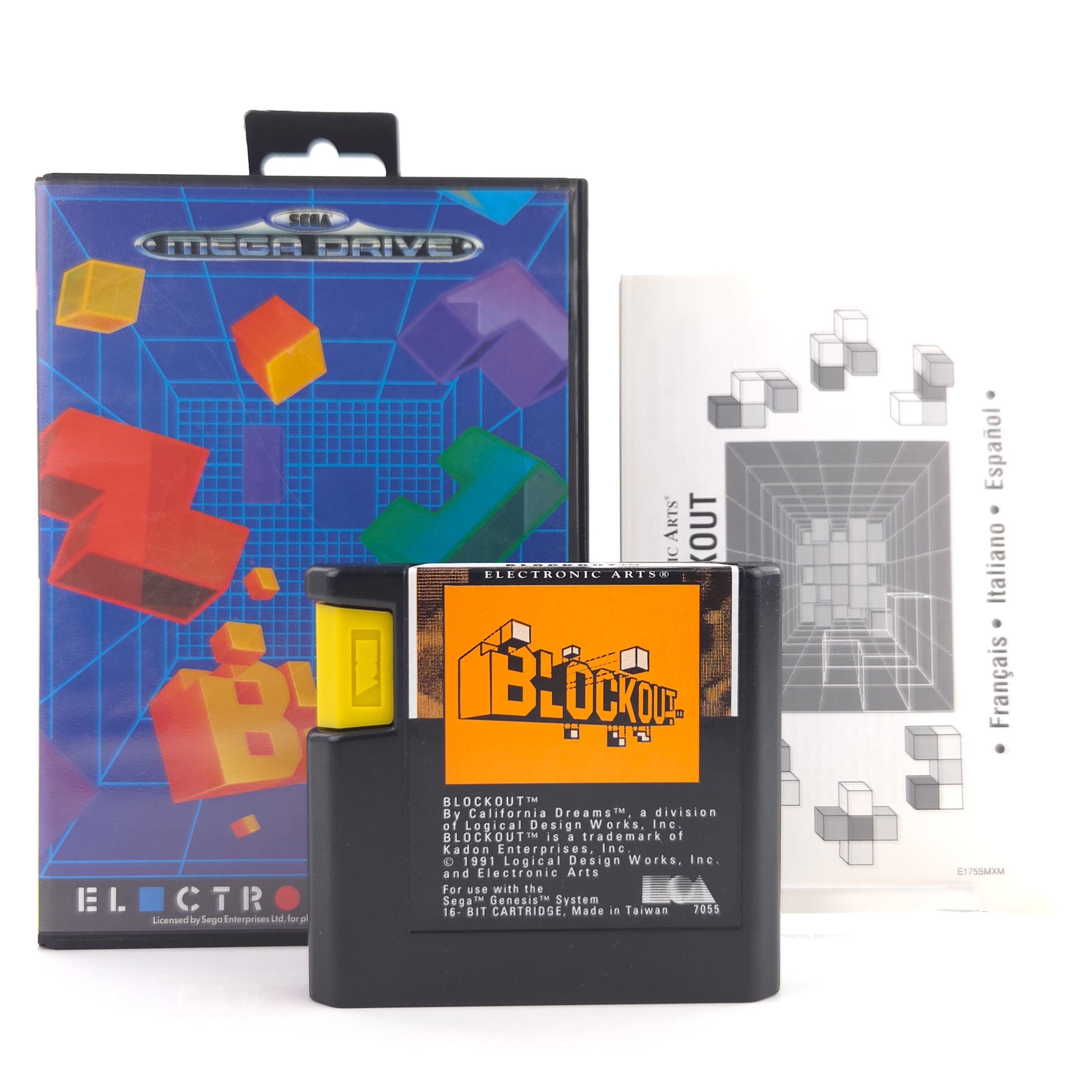 Sega Mega Drive Spiel Blockout MD 16-Bit OVP PAL EUR