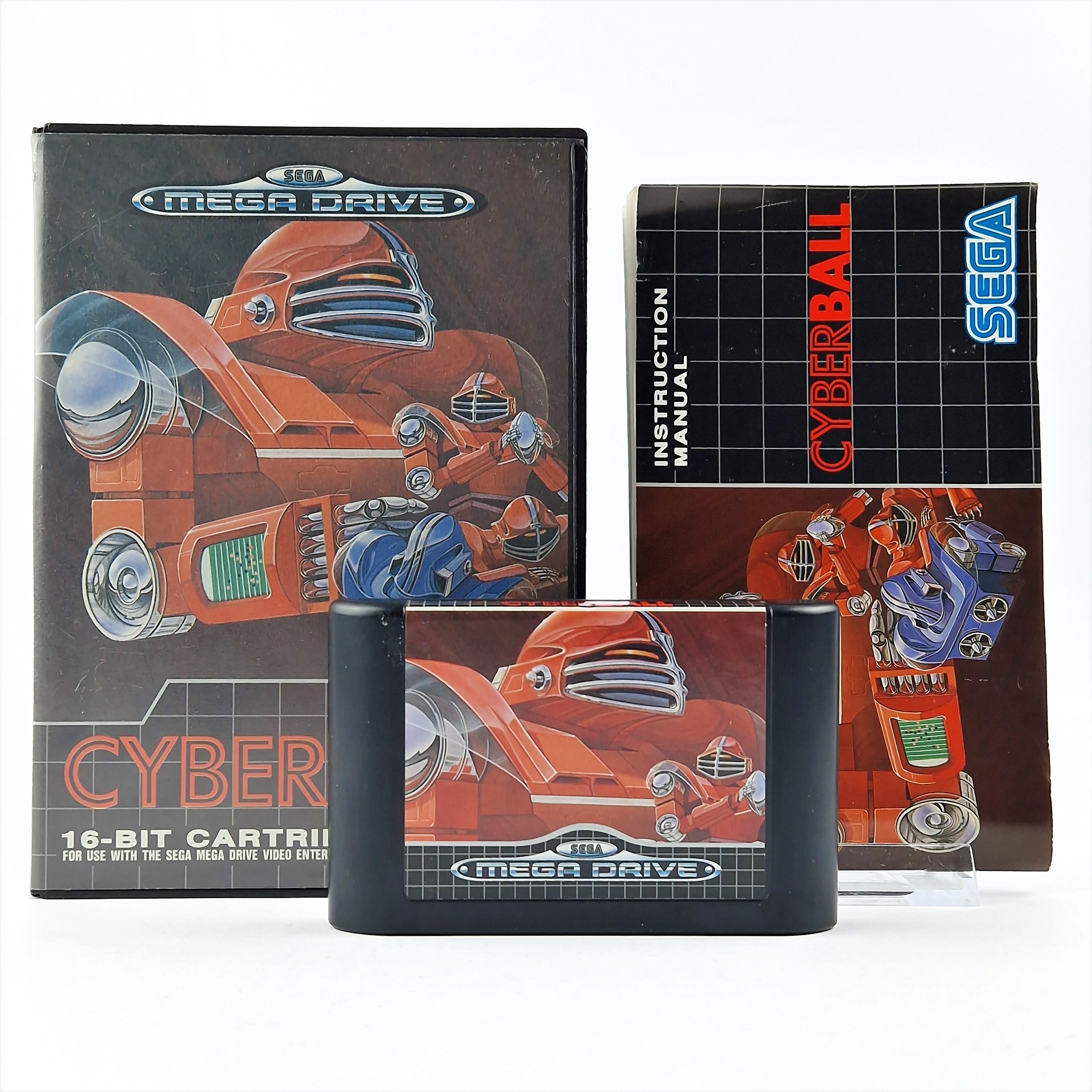 Sega Mega Drive Spiel – Cyberball Modul Anleitung OVP PAL