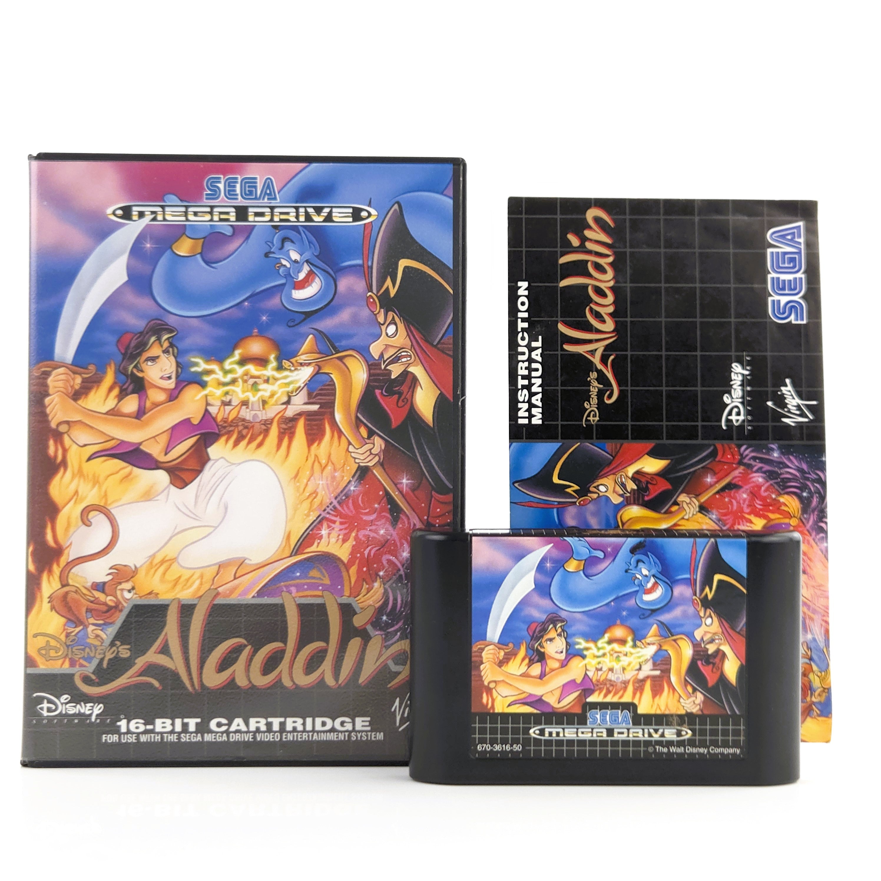 Sega Mega Drive Spiel Disney Aladdin MD OVP CIB PAL EUR