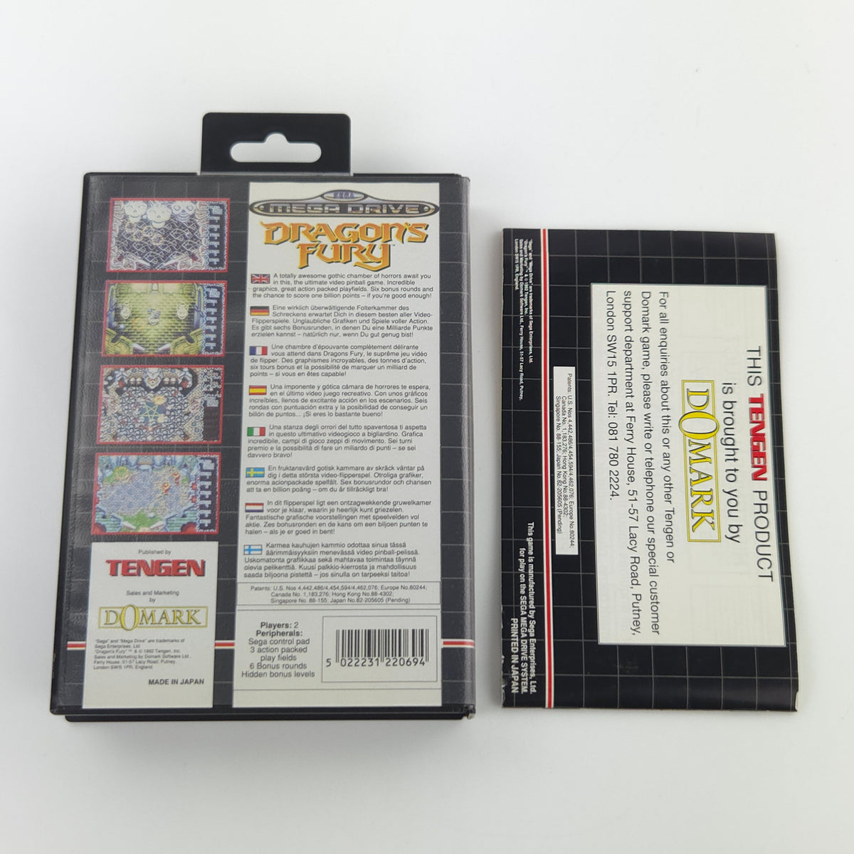 Sega Mega Drive Spiel Dragons Fury OVP PAL