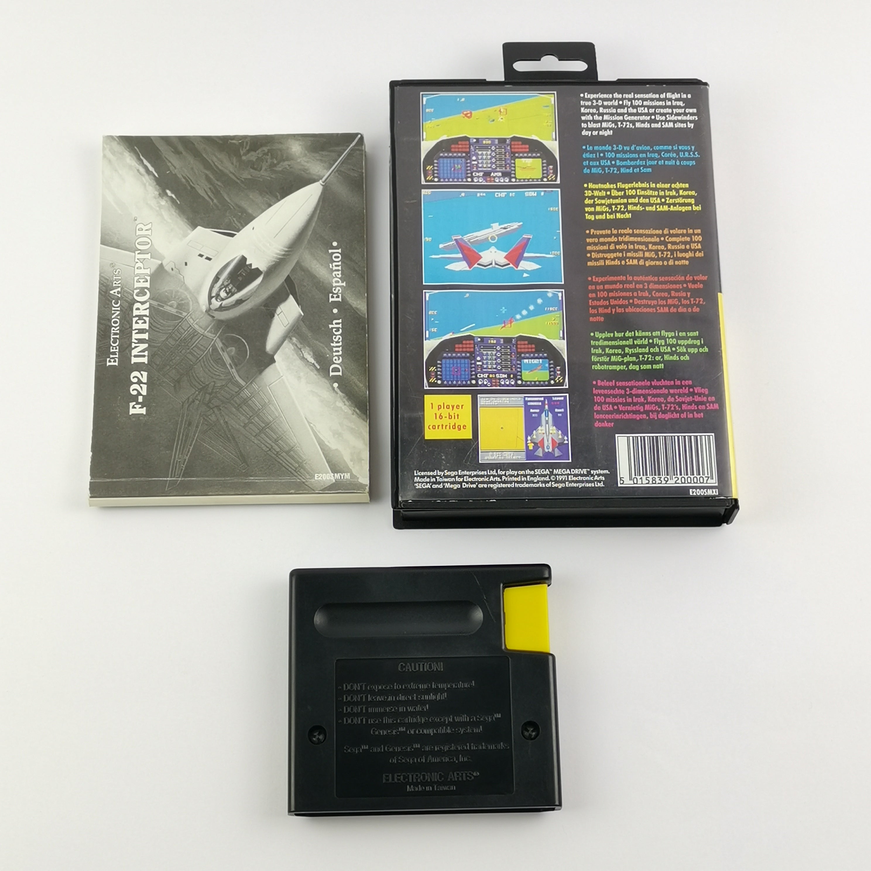 Sega Mega Drive Spiel – Air Force F22 Interceptor OVP PAL
