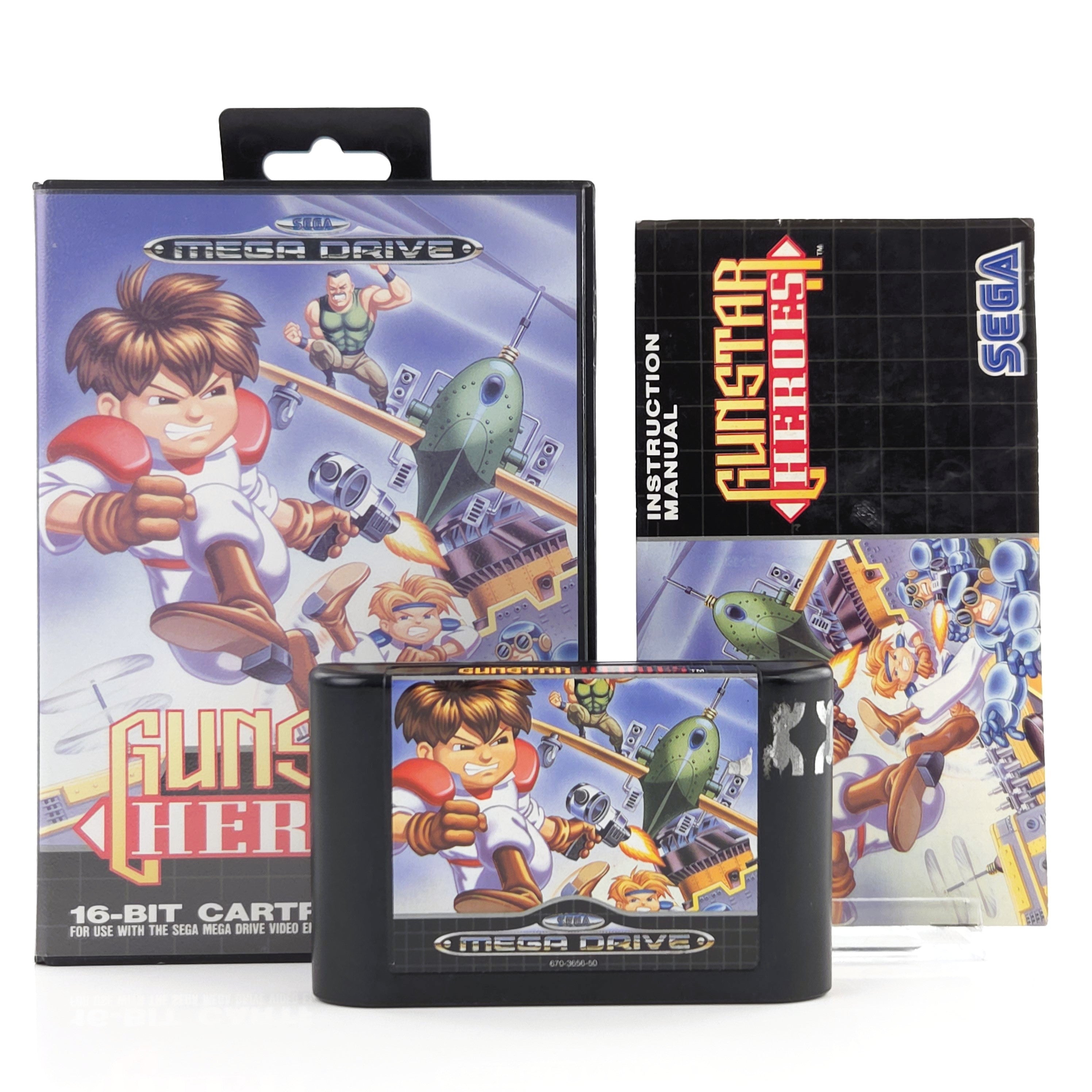 Mega Drive Spiel Gunstar Heroes MD OVP CIB PAL EUR