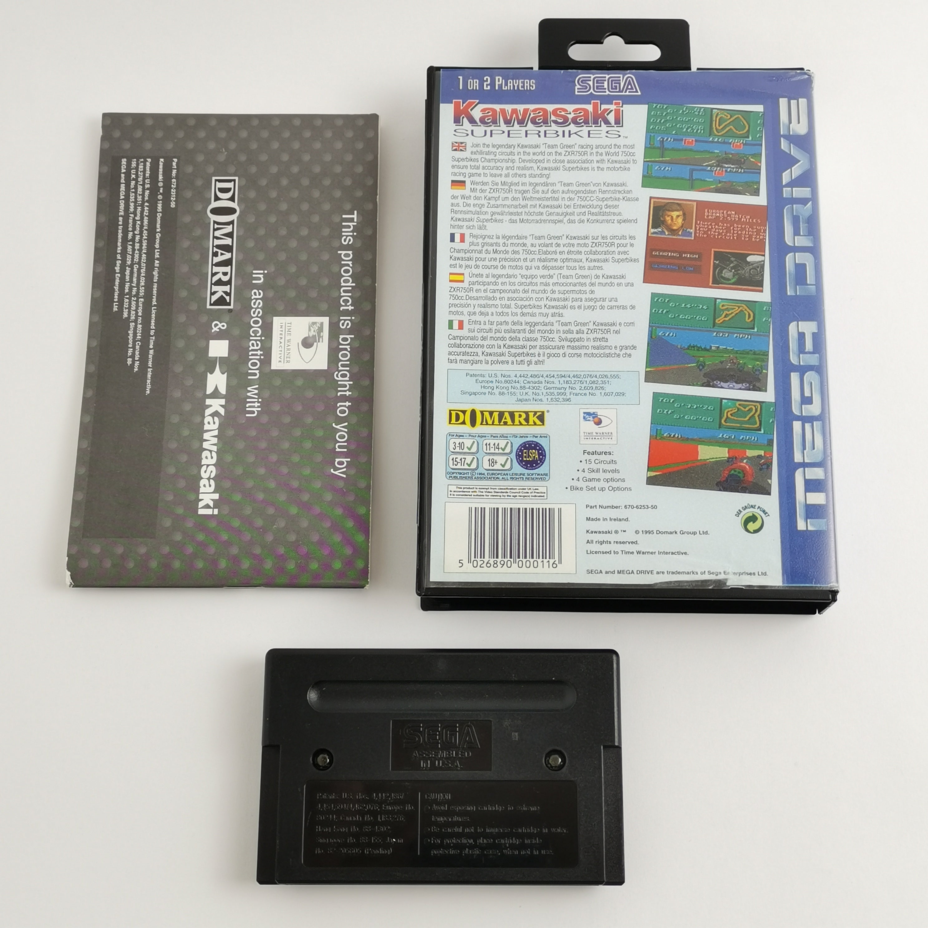 Sega Mega Drive Spiel – Kawasaki Superbikes OVP PAL