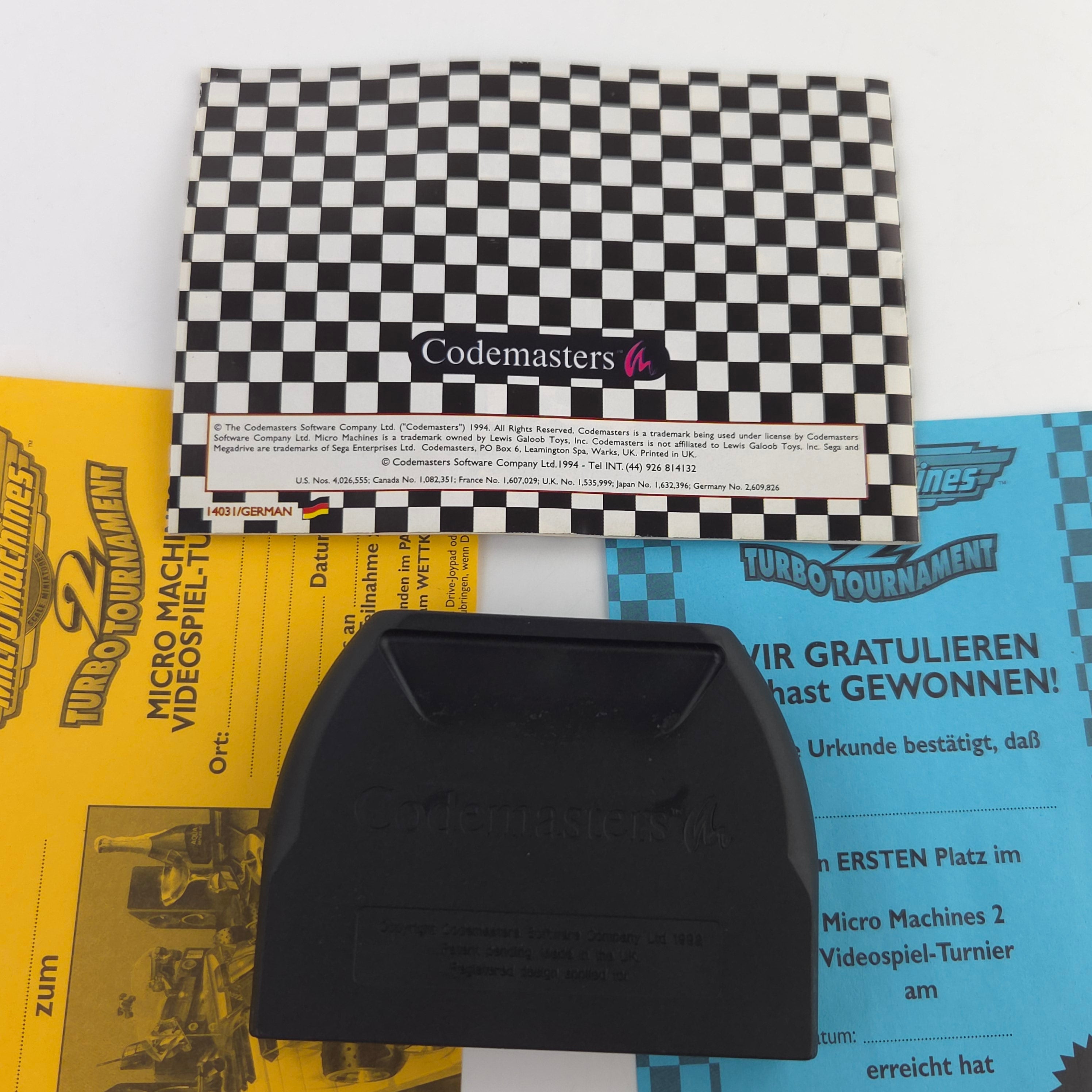 Mega Drive Spiel Micro Machines 2 Turbo Tournament OVP CIB