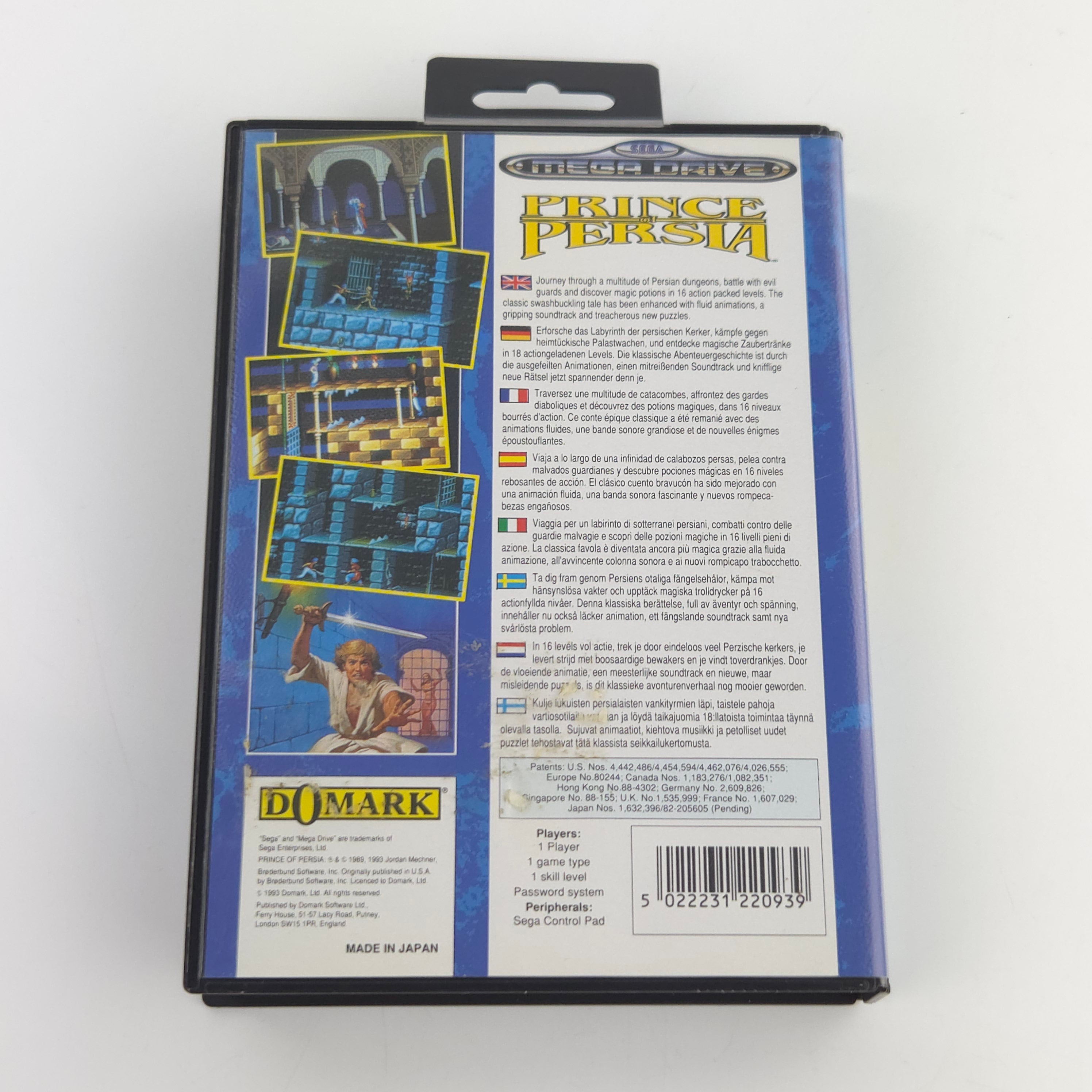 Sega Mega Drive Spiel Prince of Persia MD OVP PAL EUR