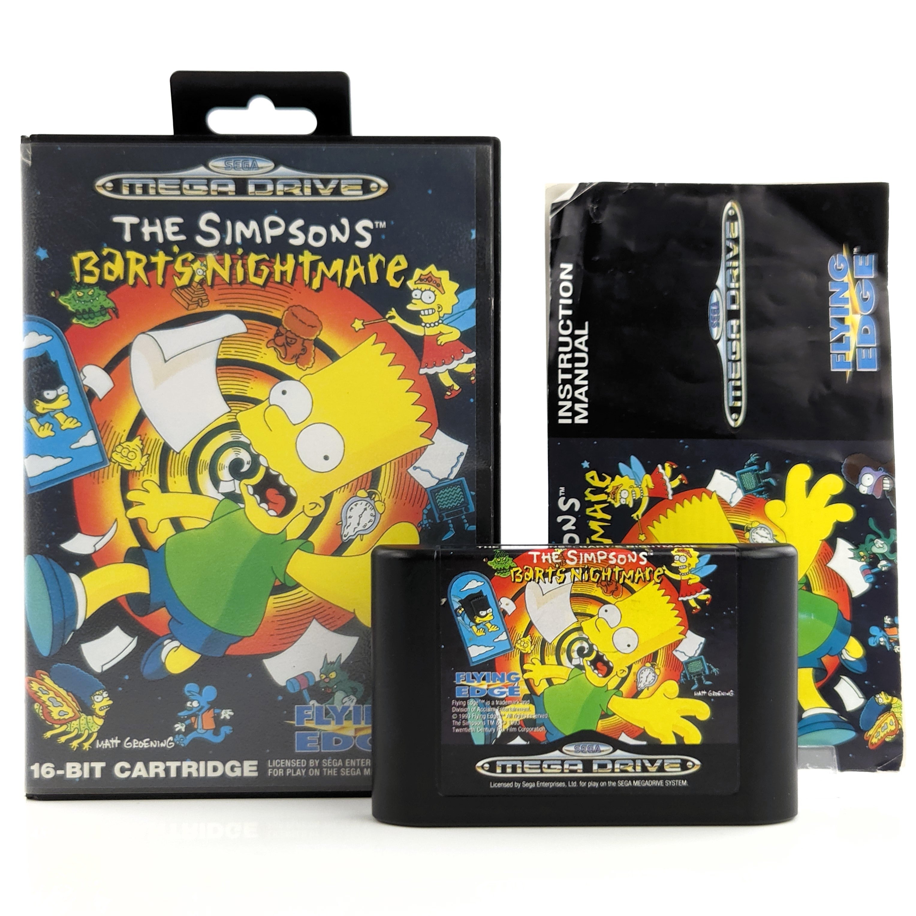 Sega Mega Drive Spiel – The Simpsons Barts Nightmare OVP