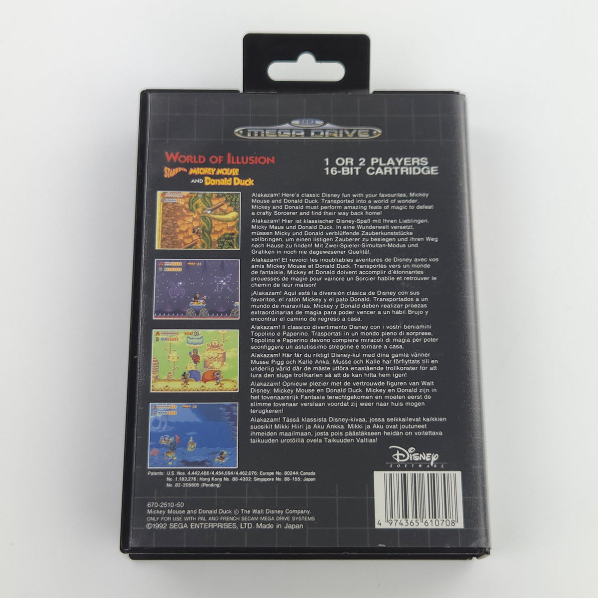 Sega Mega Drive Spiel World of Illusion OVP