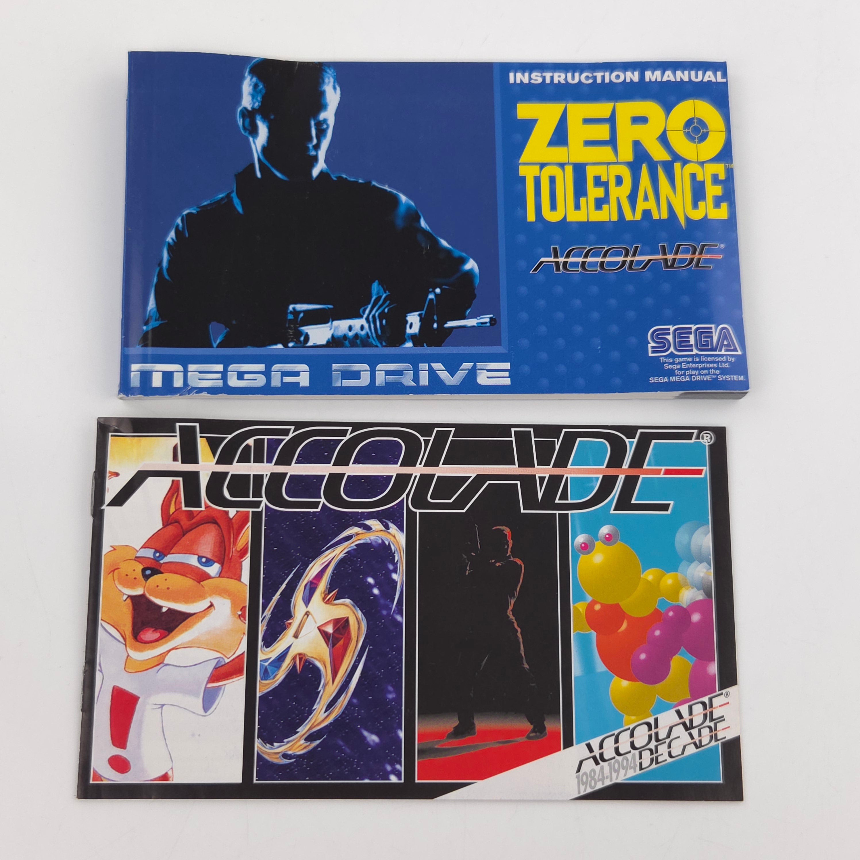 Mega Drive Spiel Zero Tolerance MD OVP CIB PAL Accolade