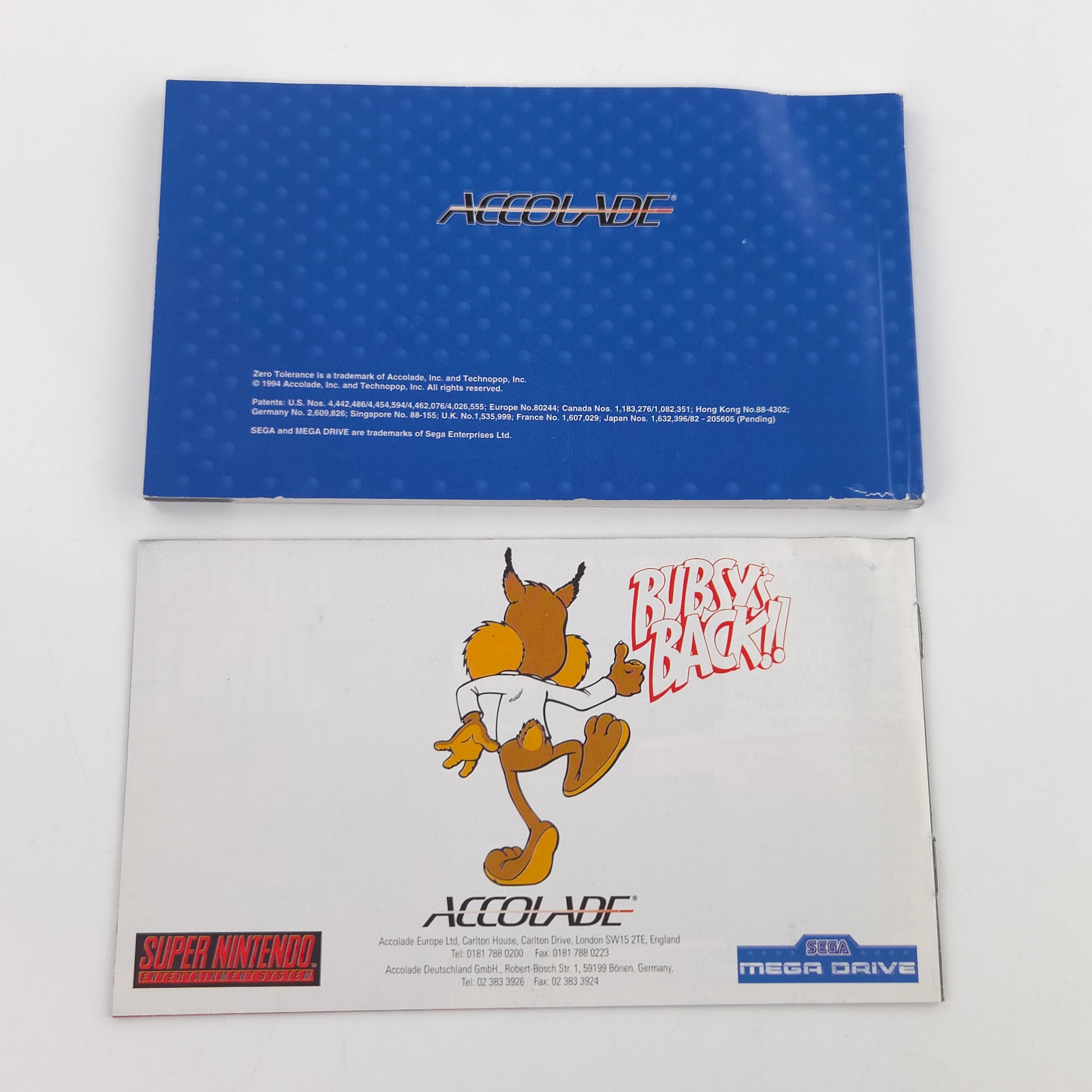 Mega Drive Spiel Zero Tolerance MD OVP CIB PAL Accolade
