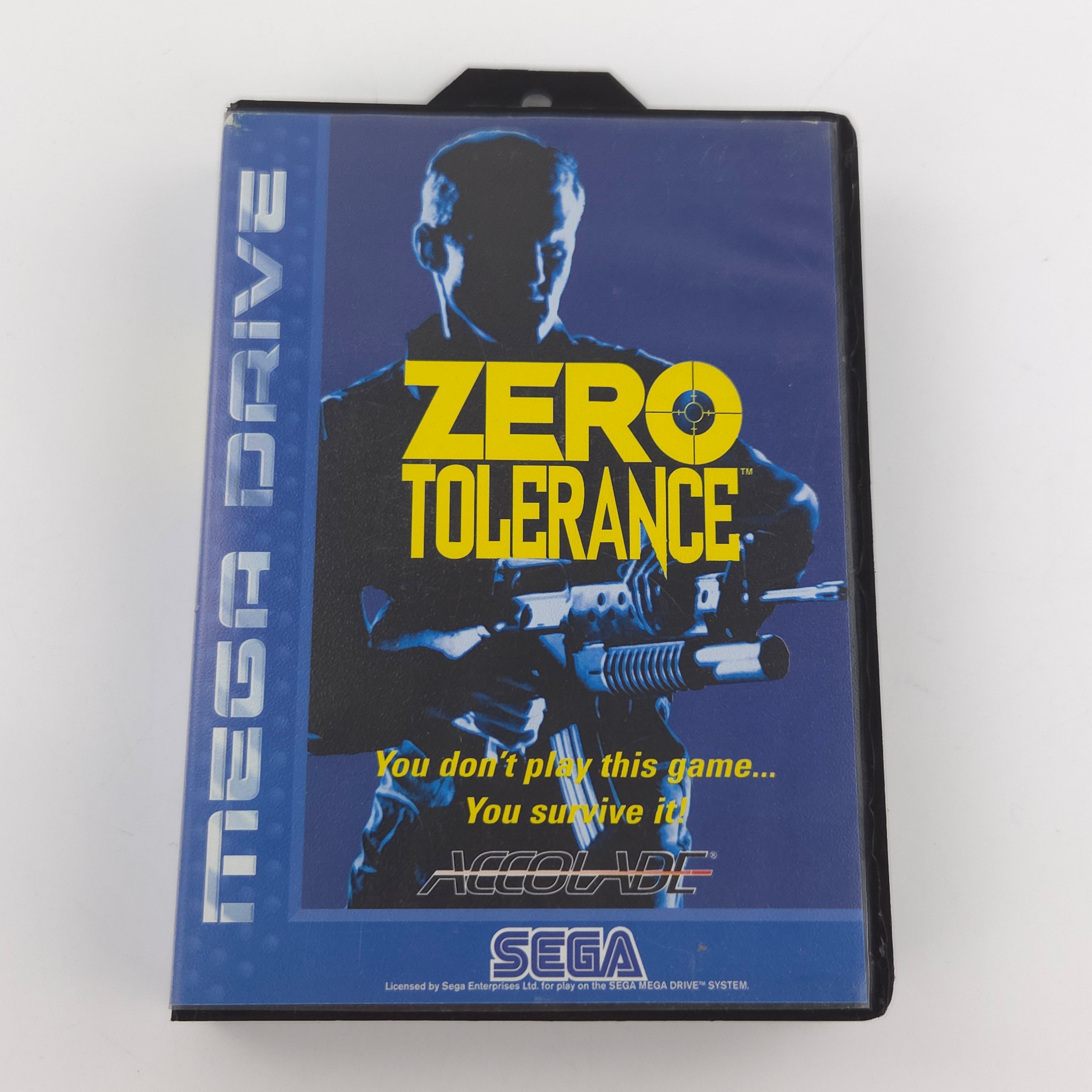 Mega Drive Spiel Zero Tolerance MD OVP CIB PAL Accolade