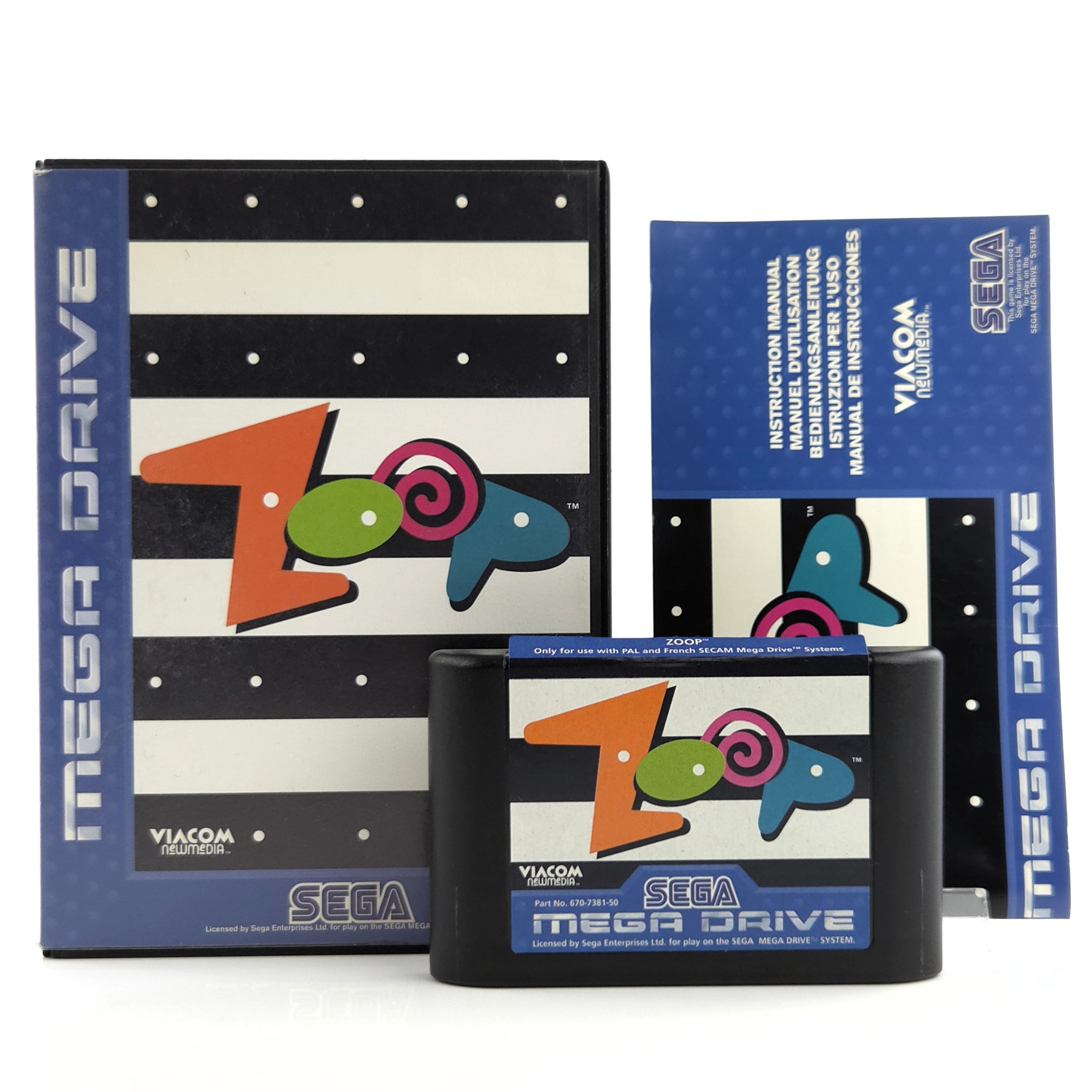 Sega Mega Drive Spiel – Zoop mit OVP Anleitung PAL MD