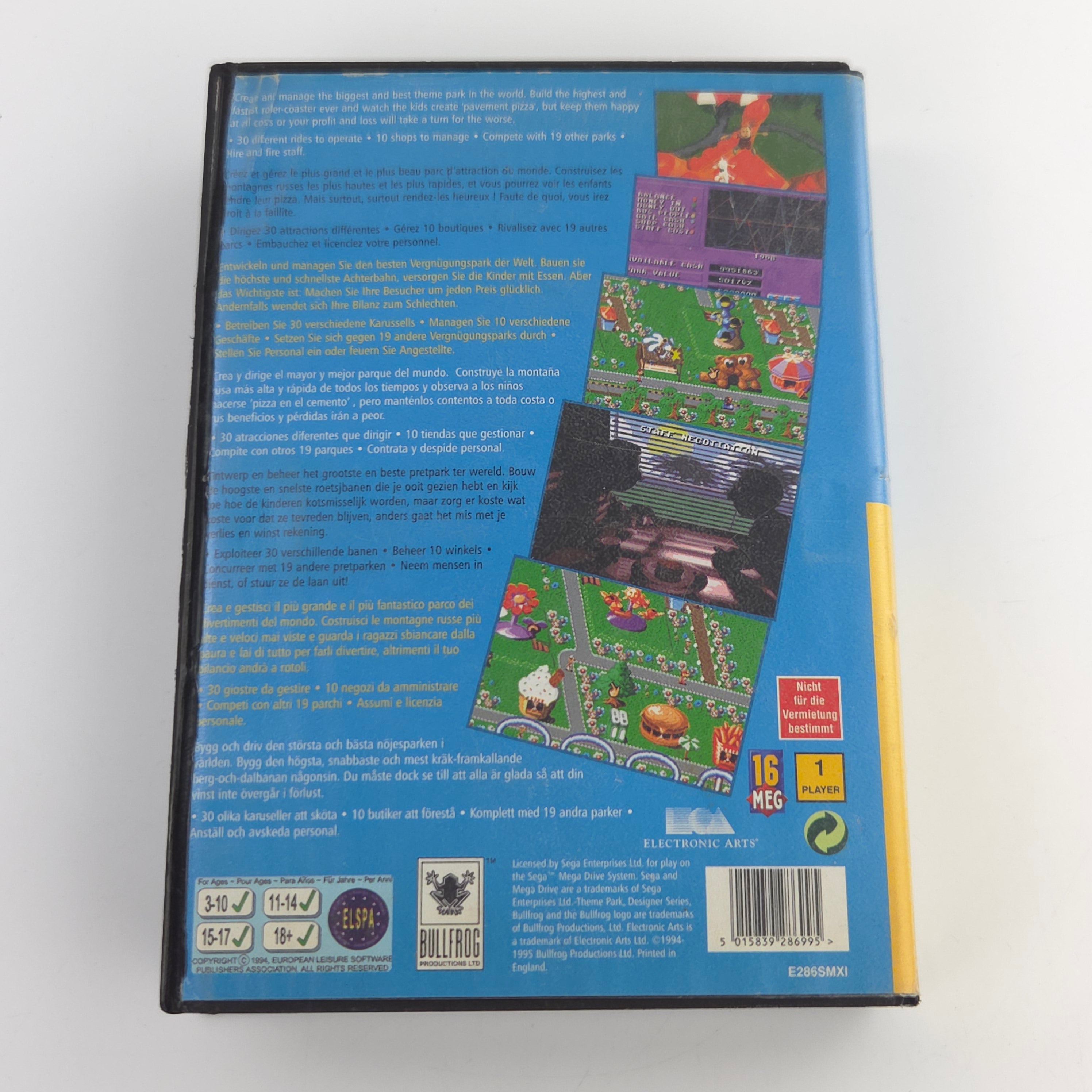 Sega Mega Drive Spiel Theme Park MD Bullfrog OVP PAL