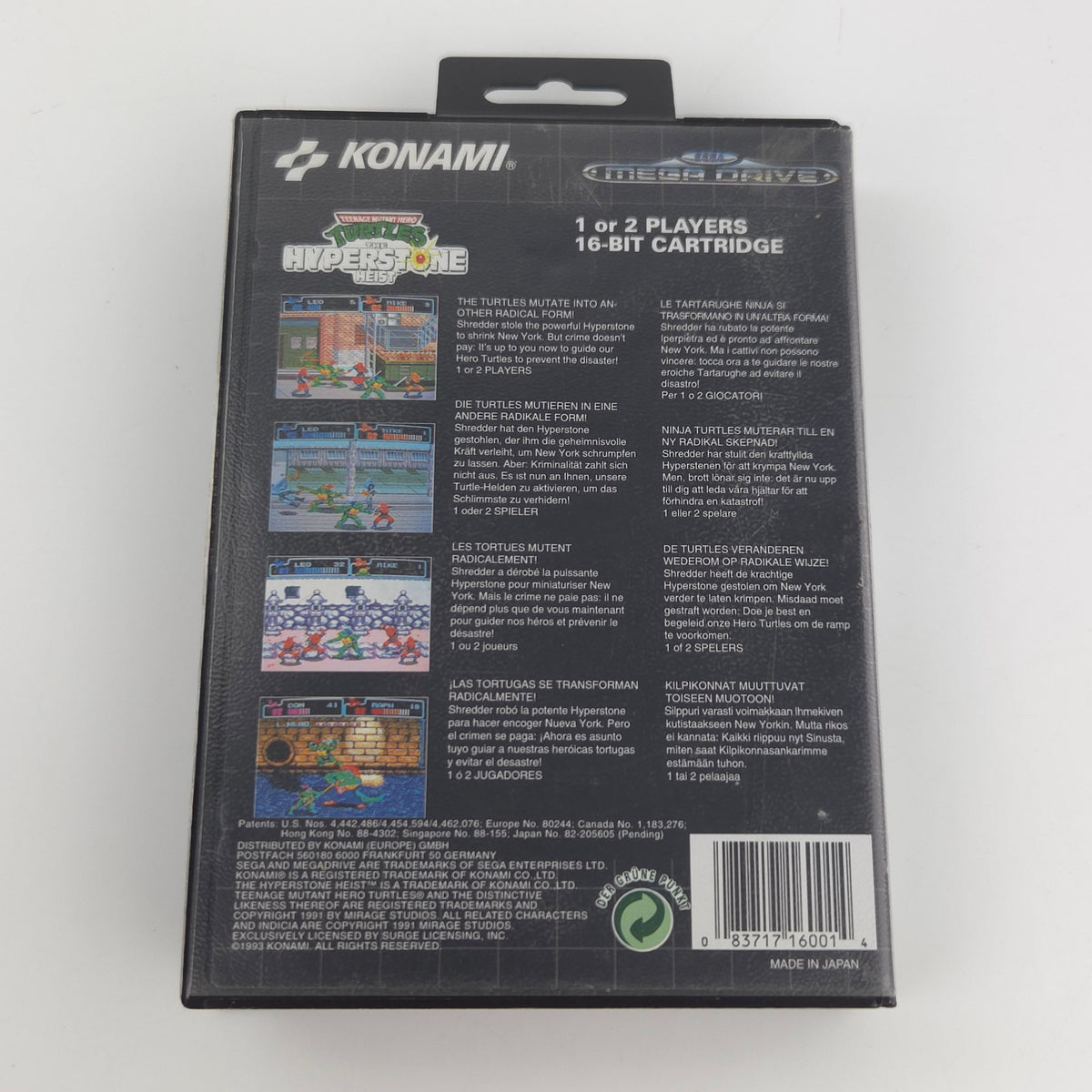 Sega Mega Drive Spiel Turtles The Hyperstone Heist OVP