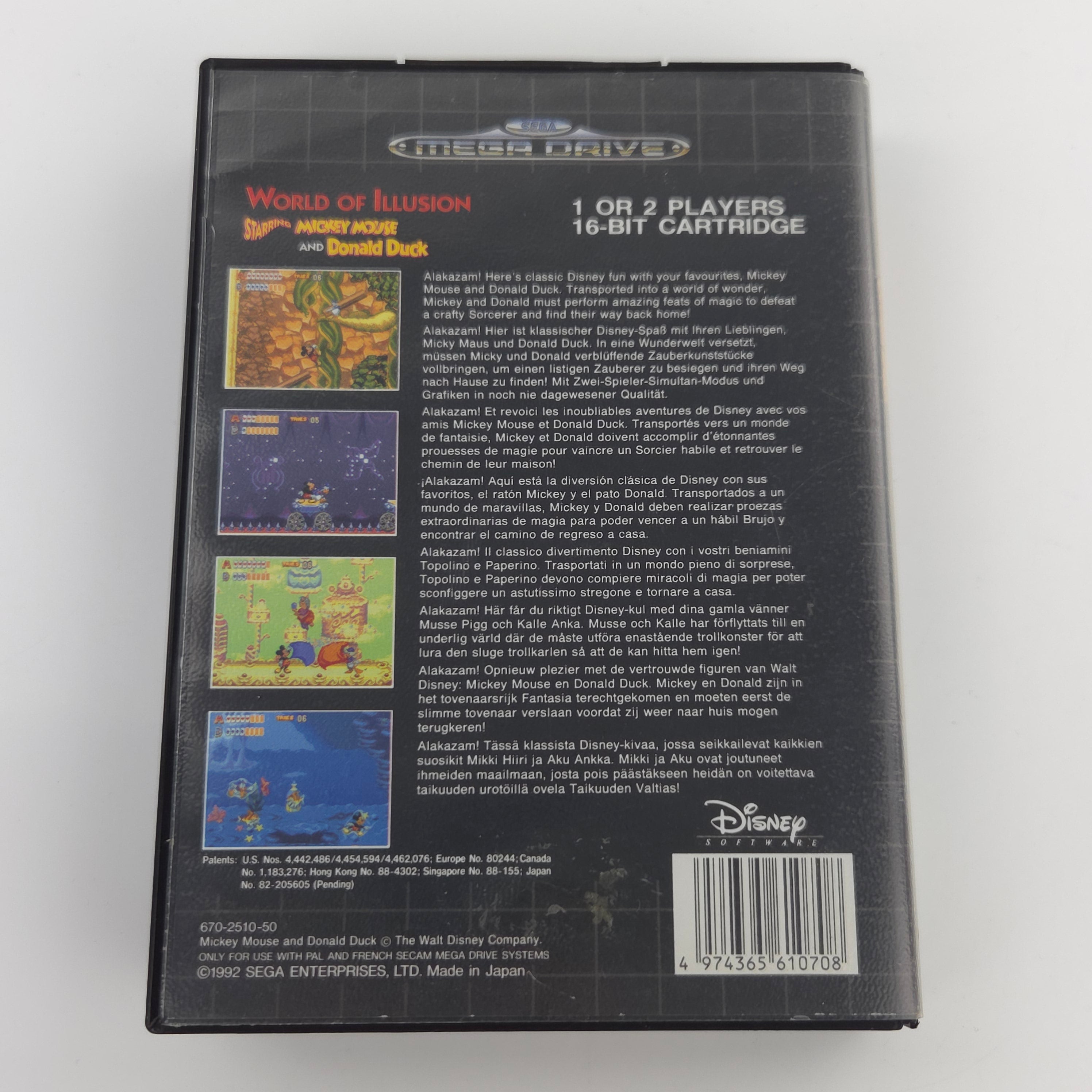 Sega Mega Drive Spiel World of illusion MD OVP PAL EUR