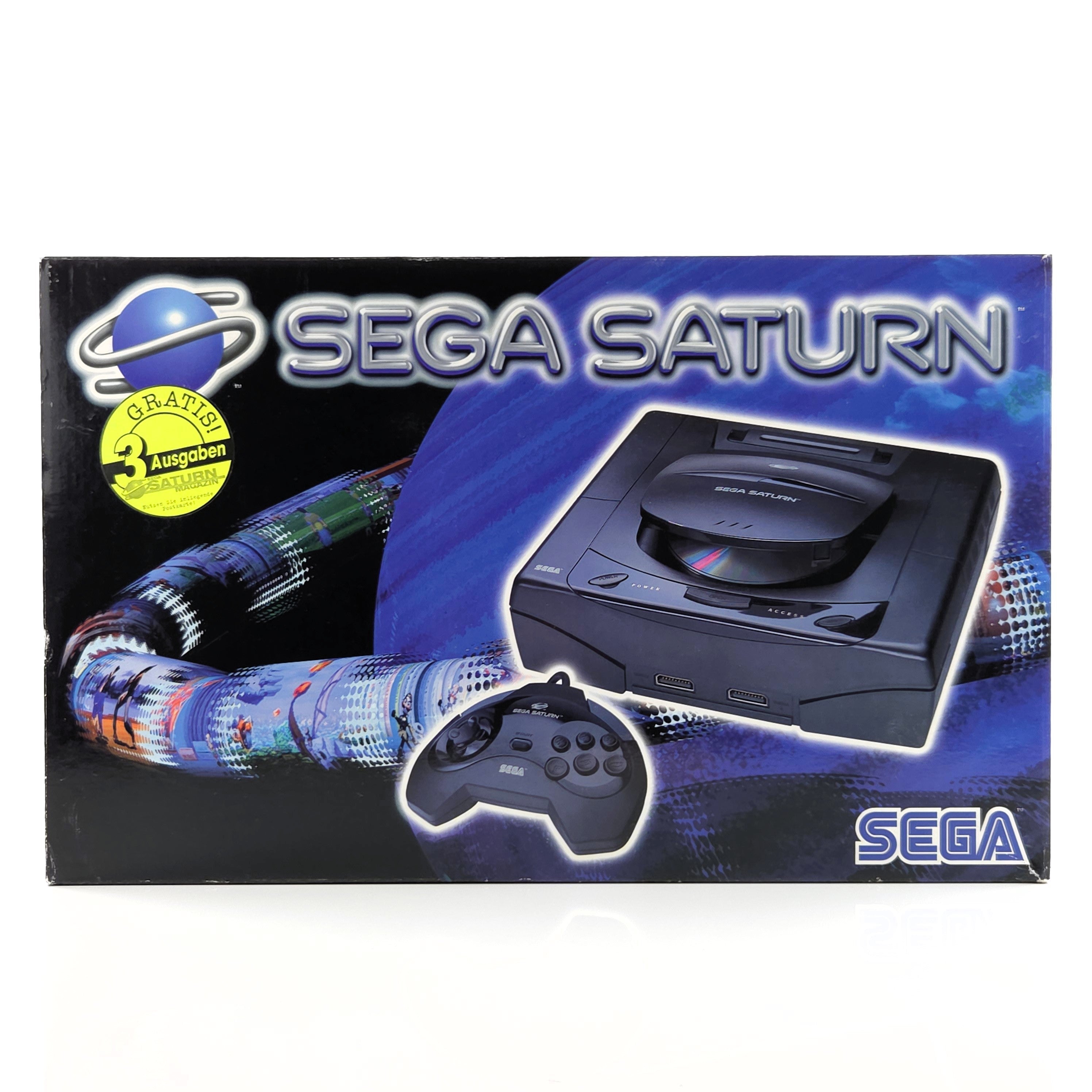 Sega Saturn Konsole Base Set OVP PAL hervorragender Zustand