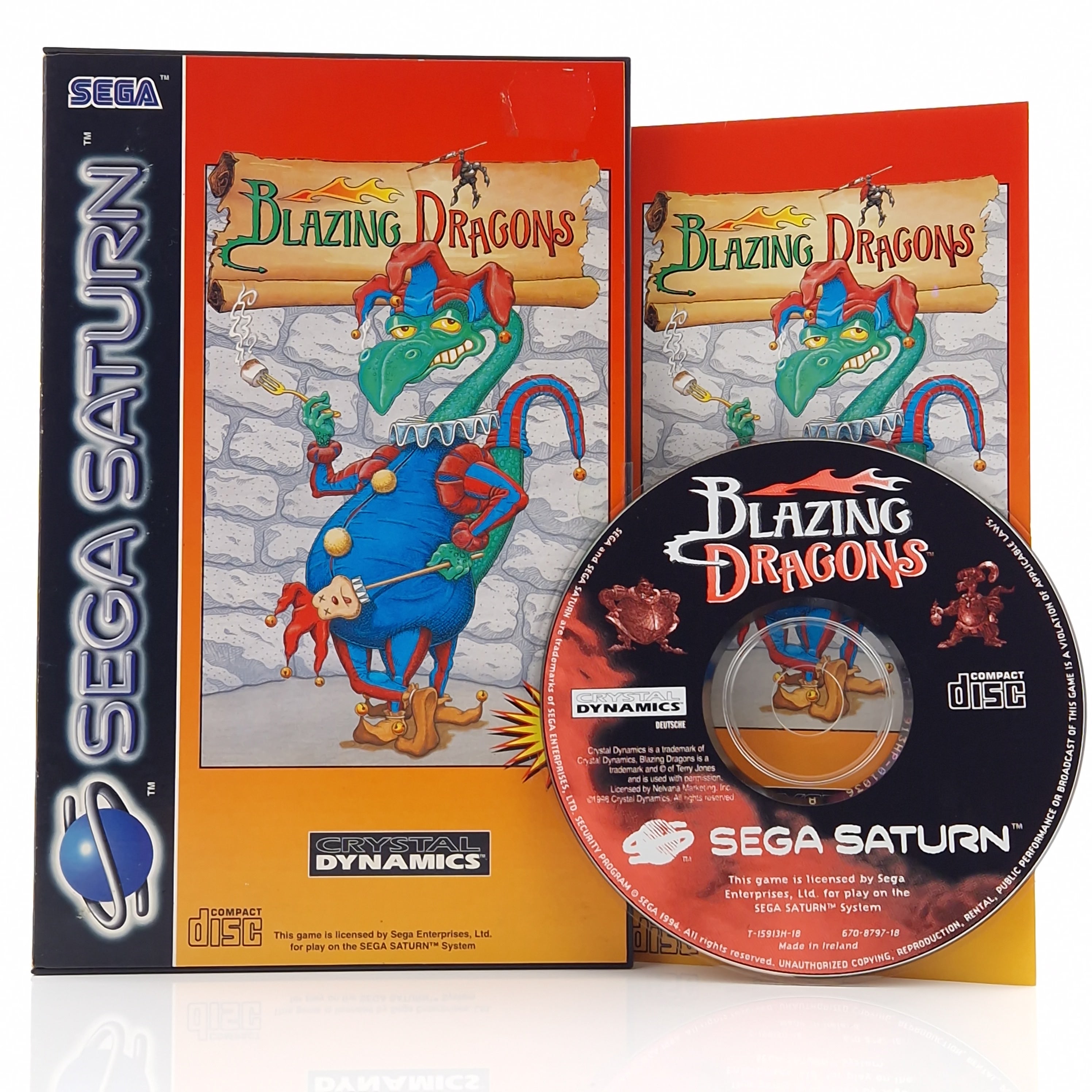 Sega Saturn Spiel – Blazing Dragons OVP PAL