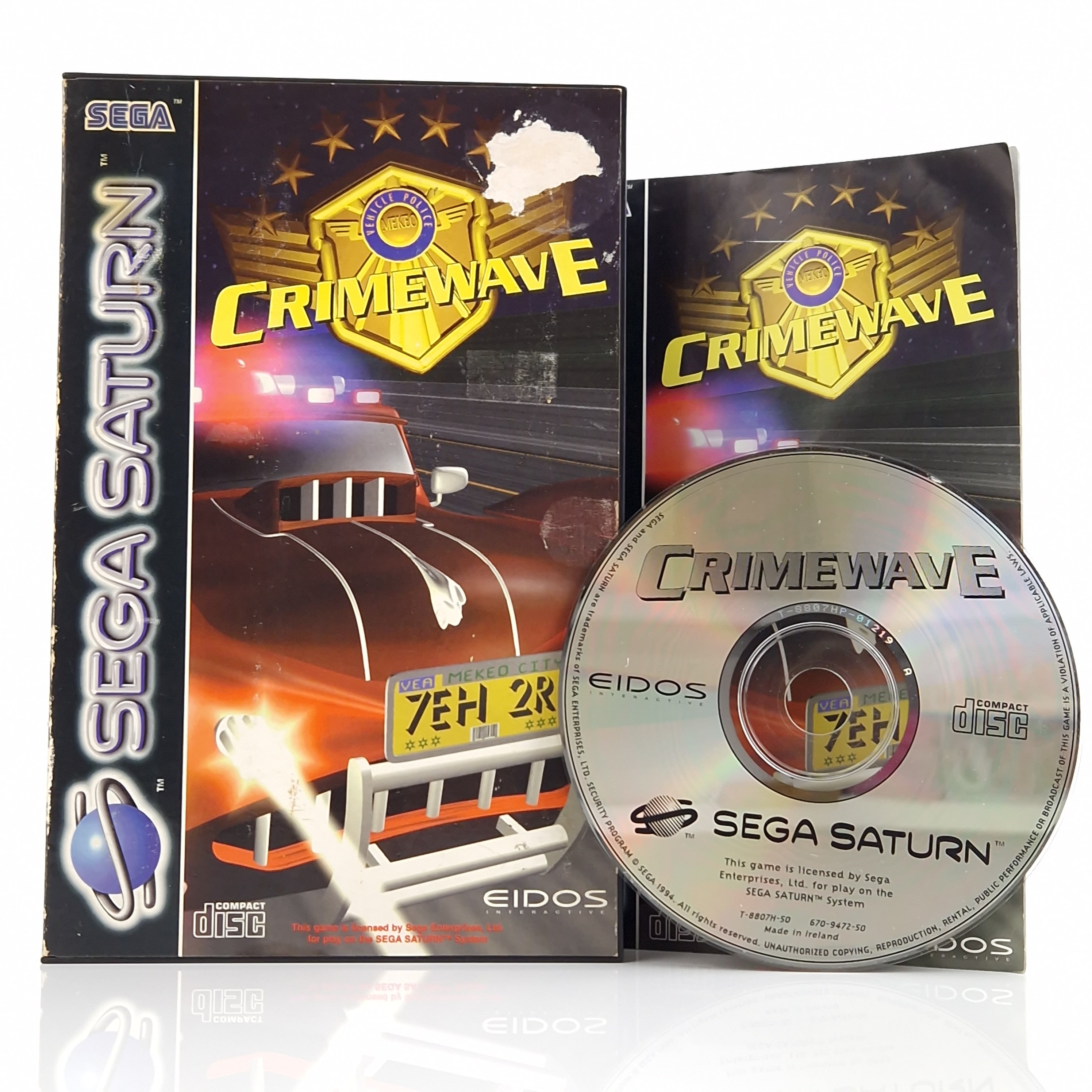 Sega Saturn Spiel – Crimewave mit OVP PAL Eidos