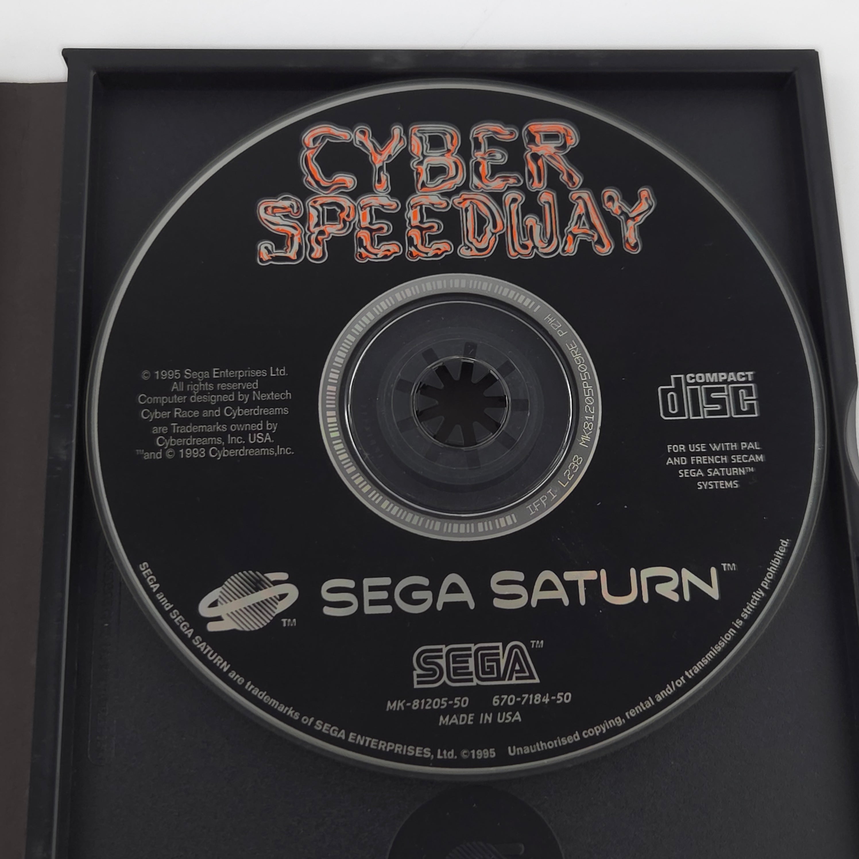 Sega Saturn Spiel: Cyber Speedway - OVP Anleitung CD-ROM (PAL EUR)