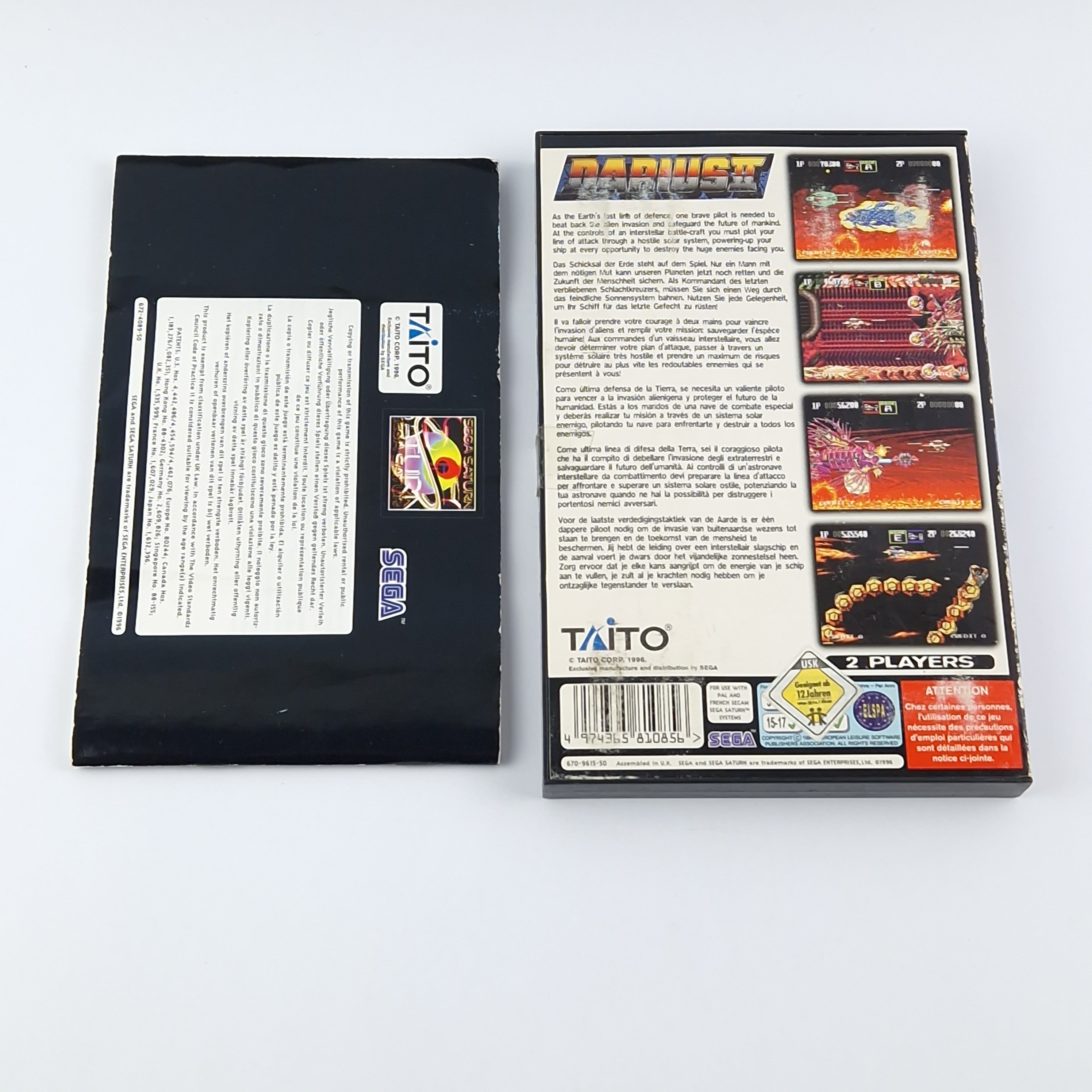 Sega Saturn Spiel – Darius II 2 OVP PAL Anleitung CD