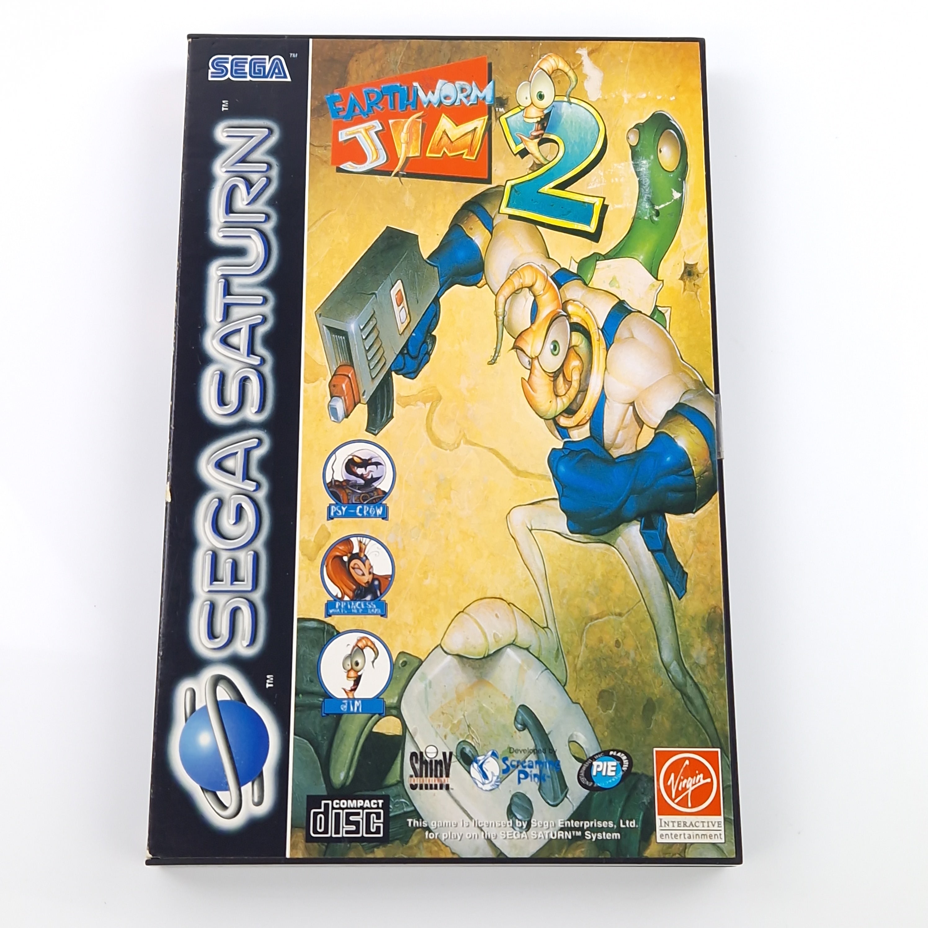 Sega Saturn Spiel – Earthworm Jim 2 OVP PAL Anleitung