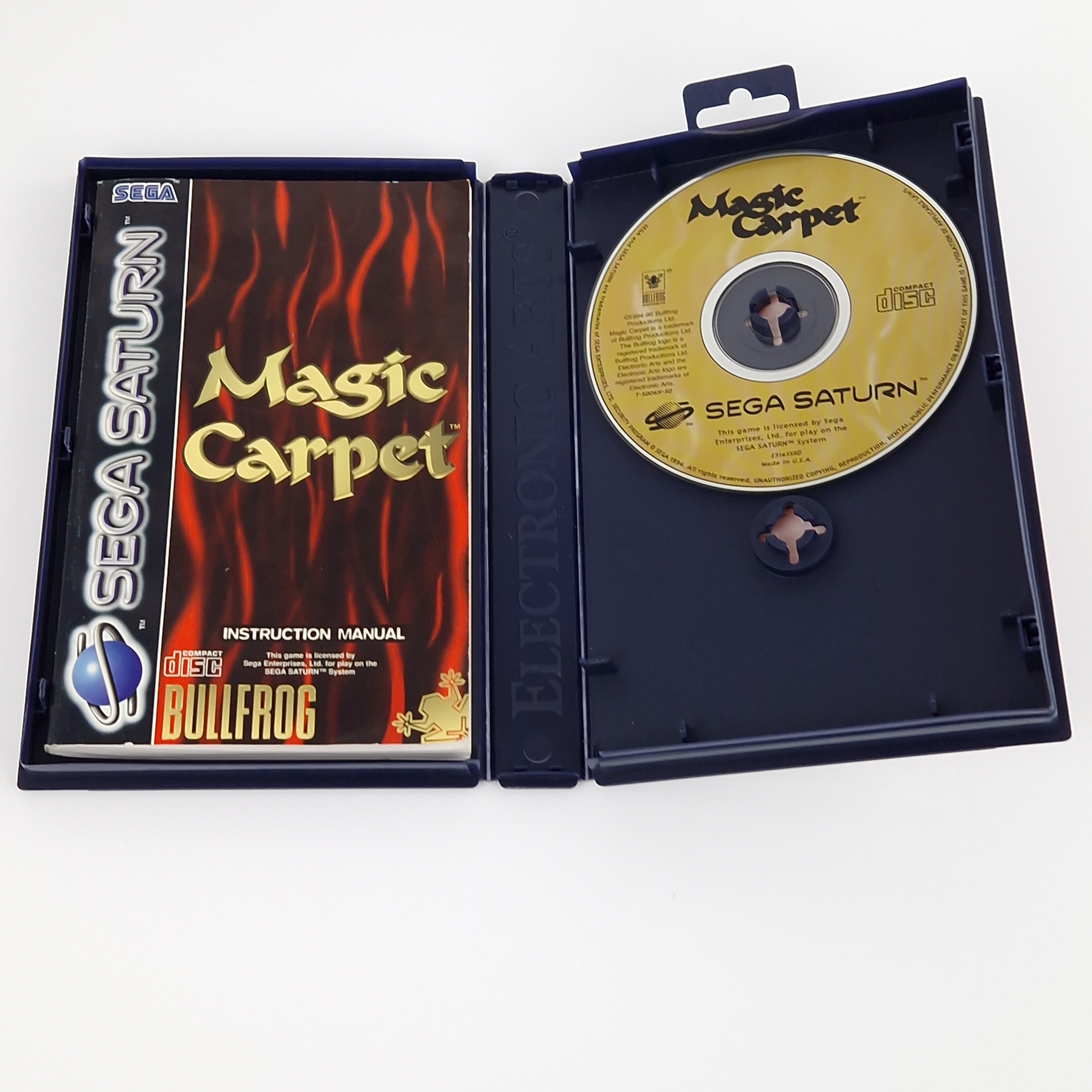 Sega Saturn Spiel – Magic Carpet OVP PAL Disk Bullfrog