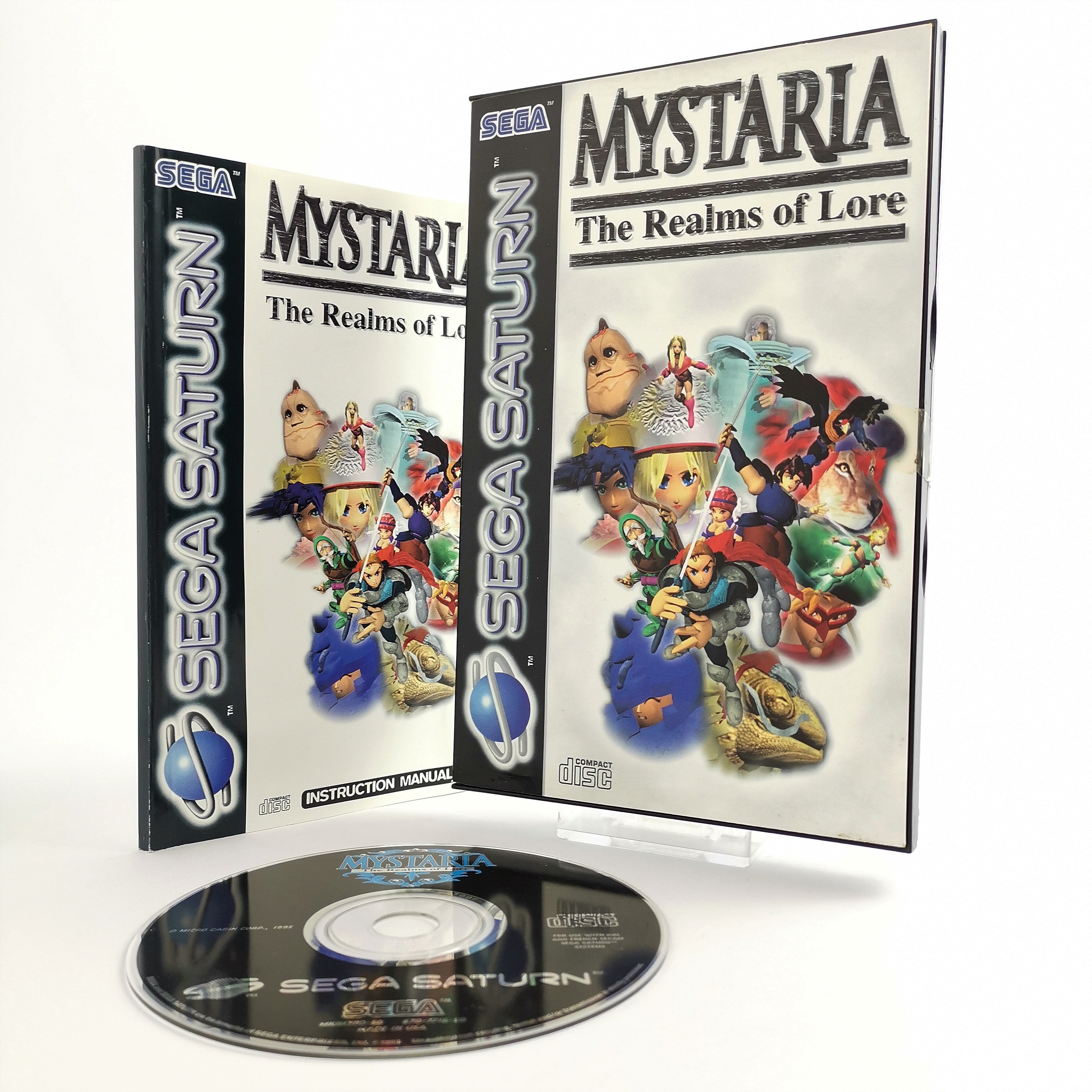 Sega Saturn Spiel: Mystaria The Realms of Lore - OVP & Anleitung | PAL Version