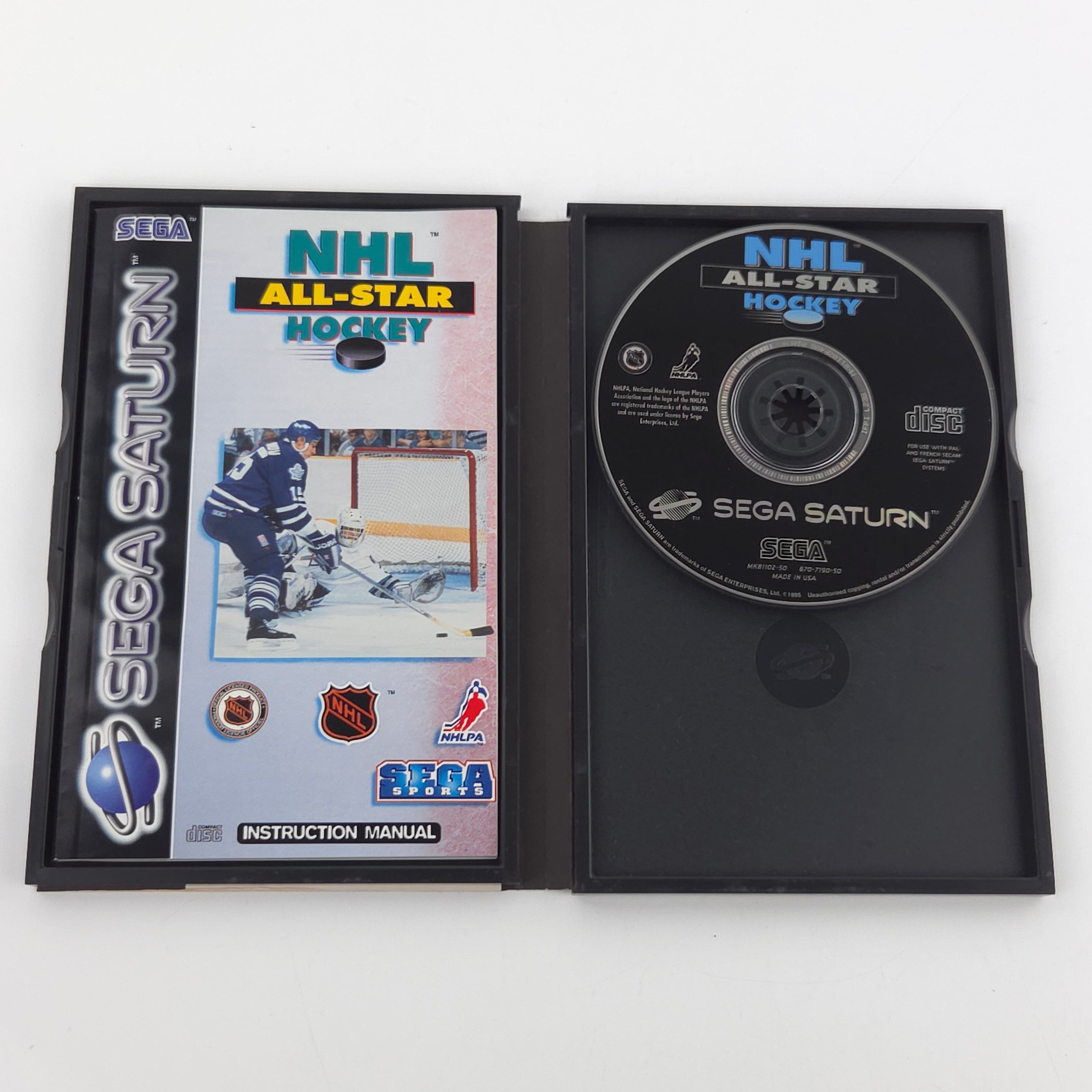 Sega Saturn Spiel NHL All-Star Hockey OVP PAL EUR CD