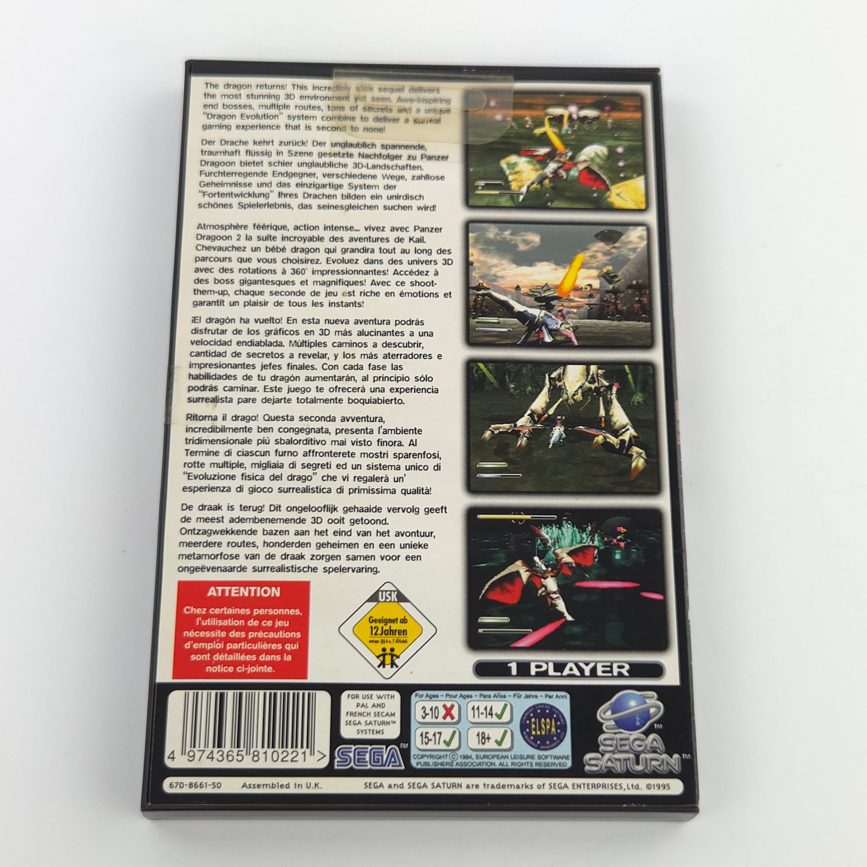 Sega Saturn Spiel Panzer Dragoon II Zwei OVP PAL EUR
