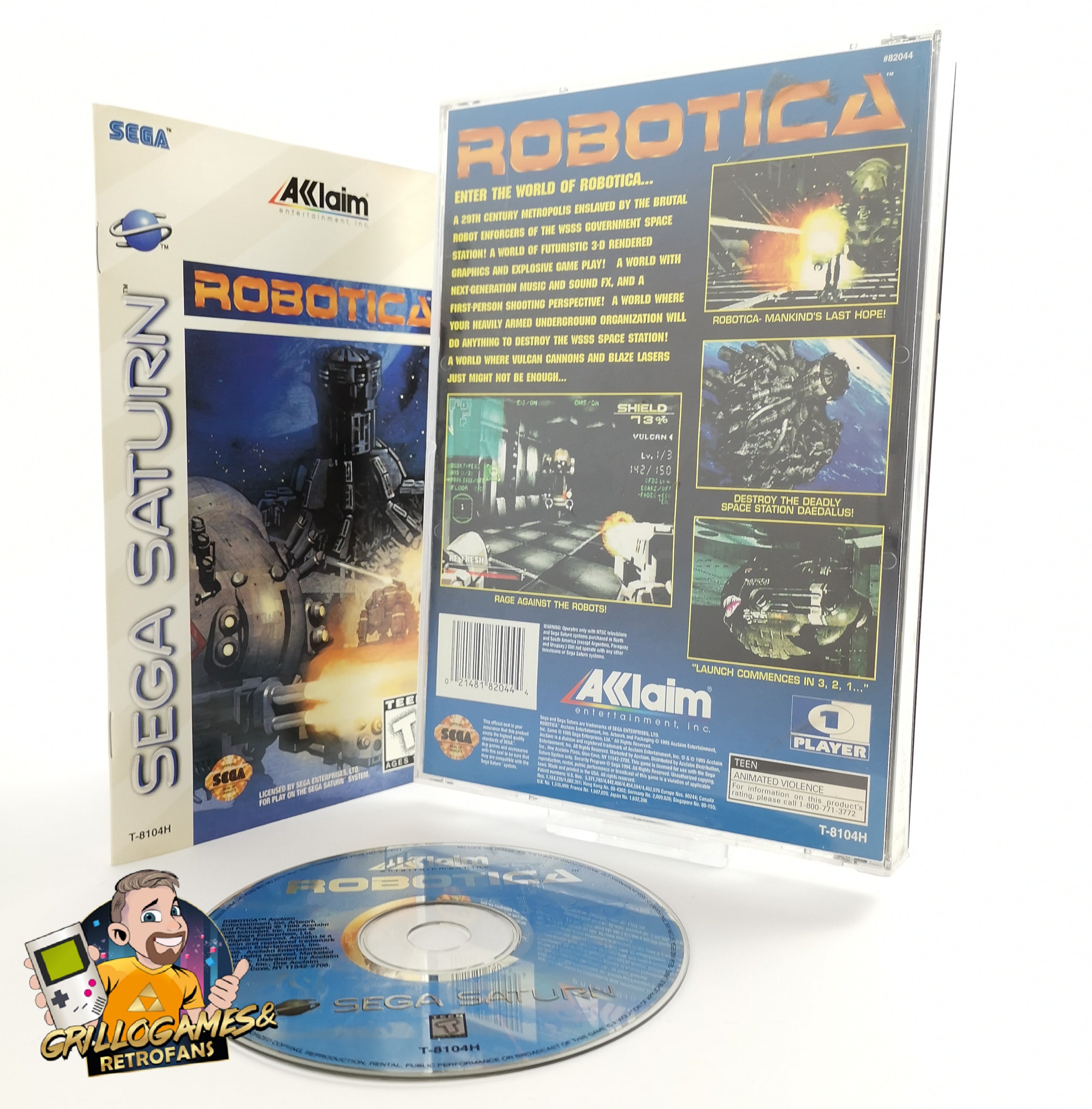 Sega Saturn Spiel – Robotica OVP NTSC-U/C USA