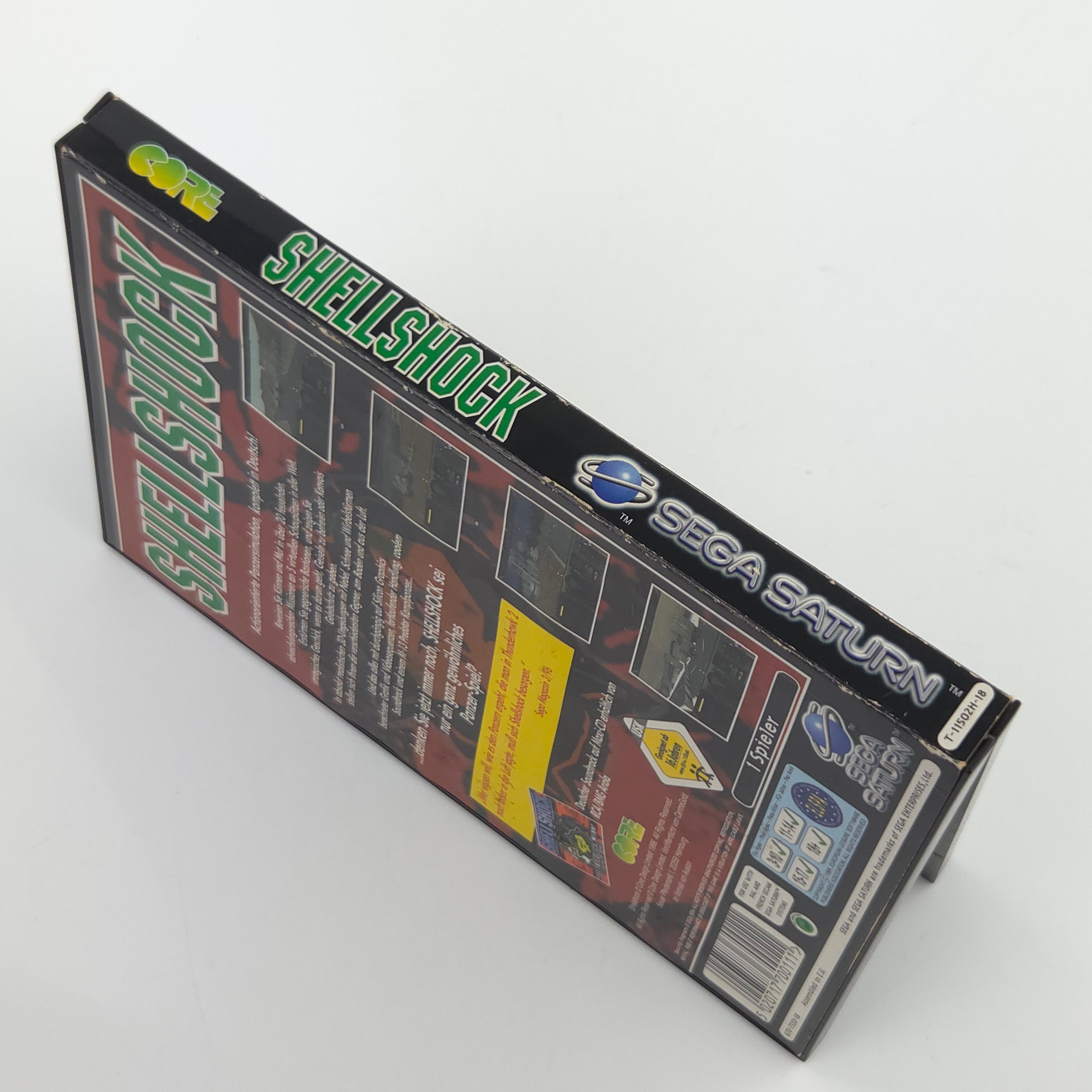 Sega Saturn Spiel Shellshock OVP Anleitung PAL CORE Design