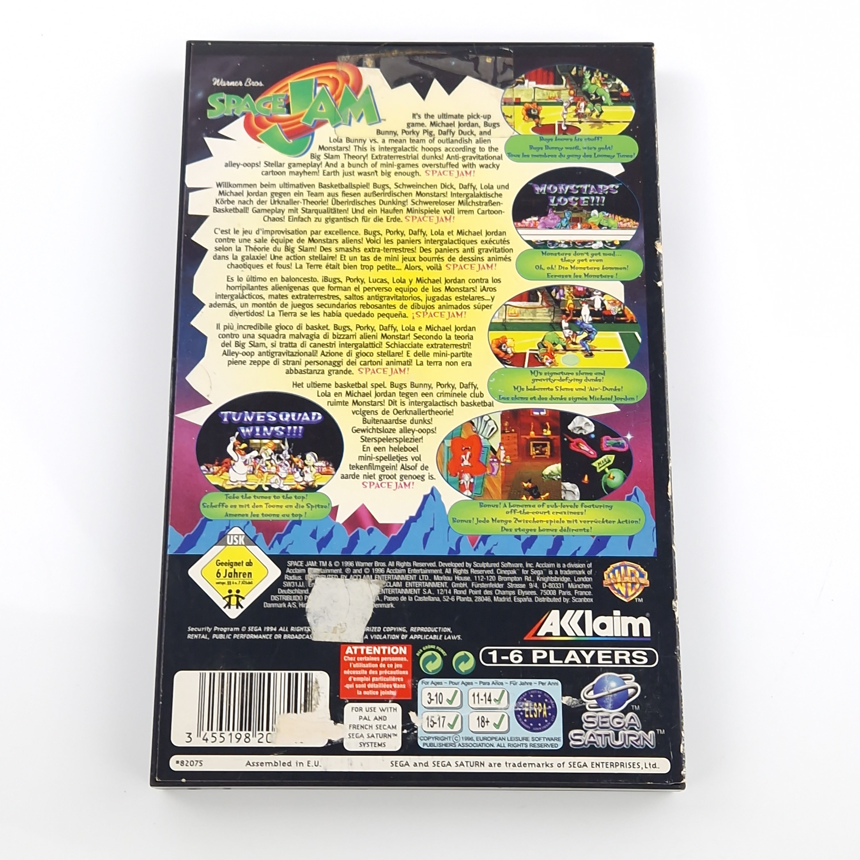 Sega Saturn Spiel – Space Jam OVP PAL Basketball