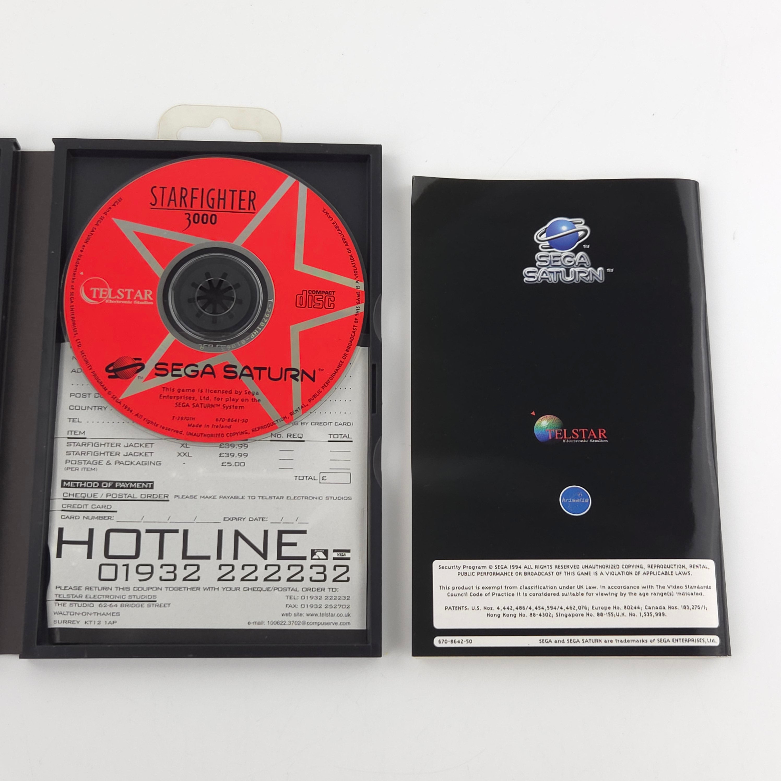 Sega Saturn Spiel Starfighter 3000 OVP PAL CD Anleitung