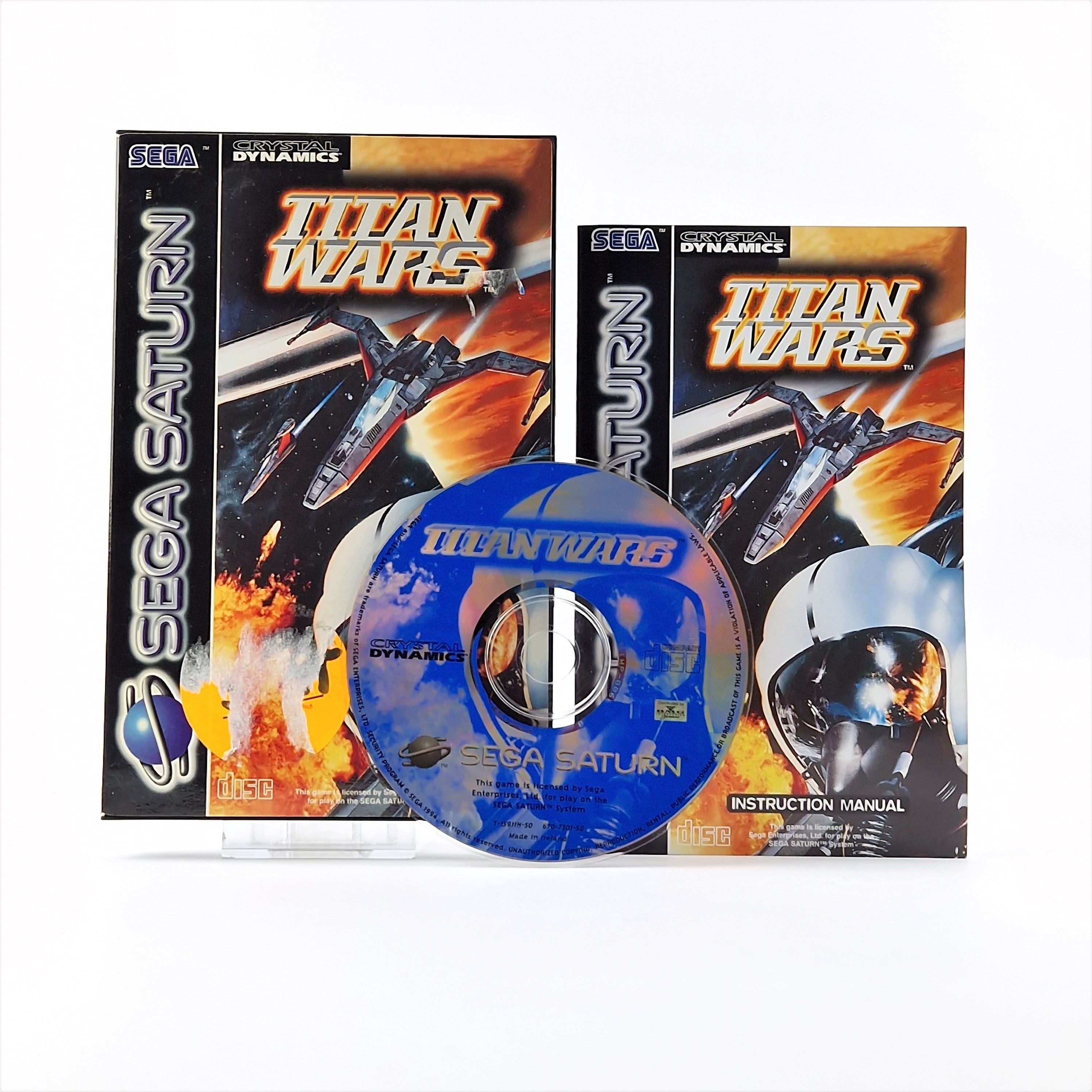 Sega Saturn Spiel – Titan Wars OVP Anleitung PAL CD