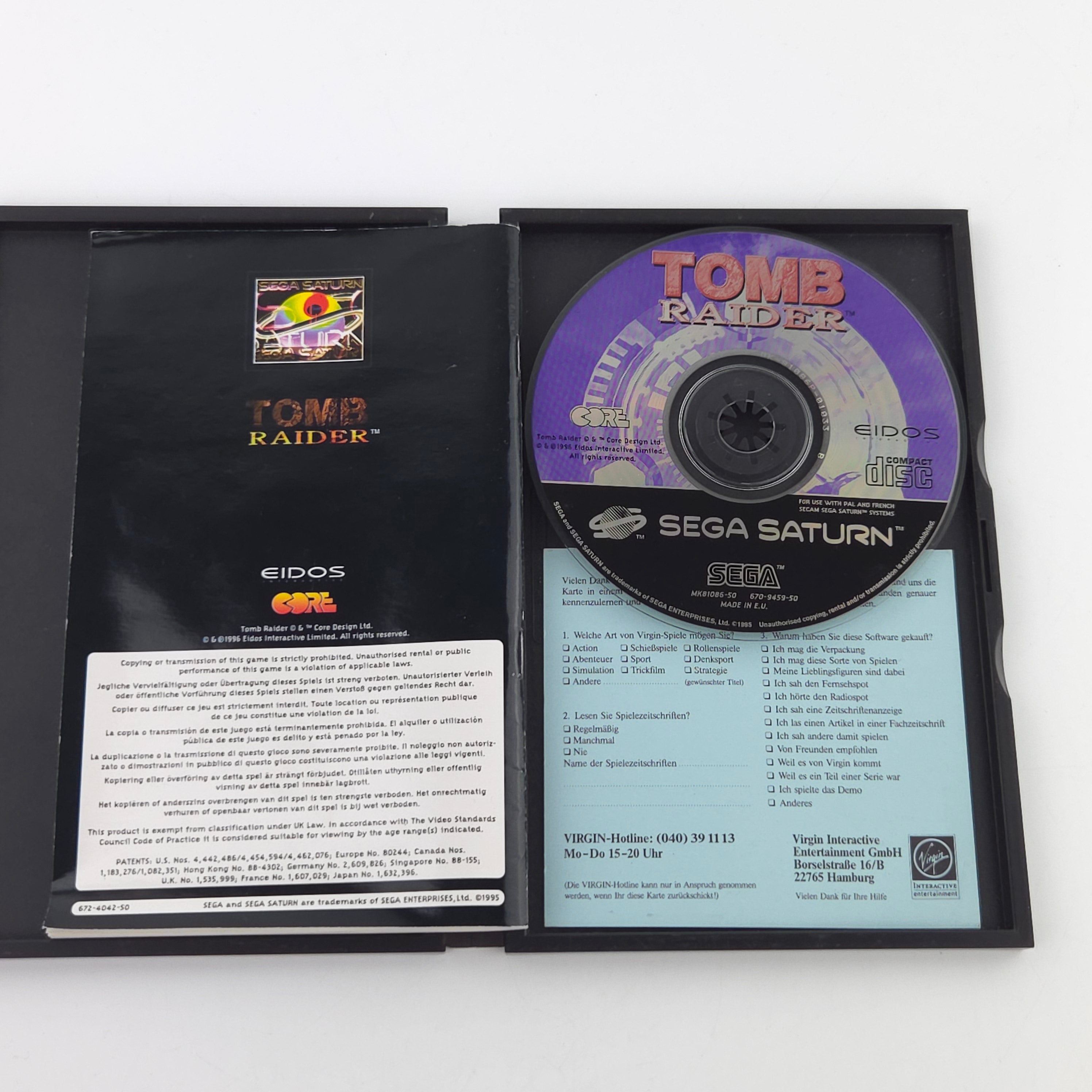 Sega Saturn Spiel Tomb Raider Lara Croft OVP PAL EUR