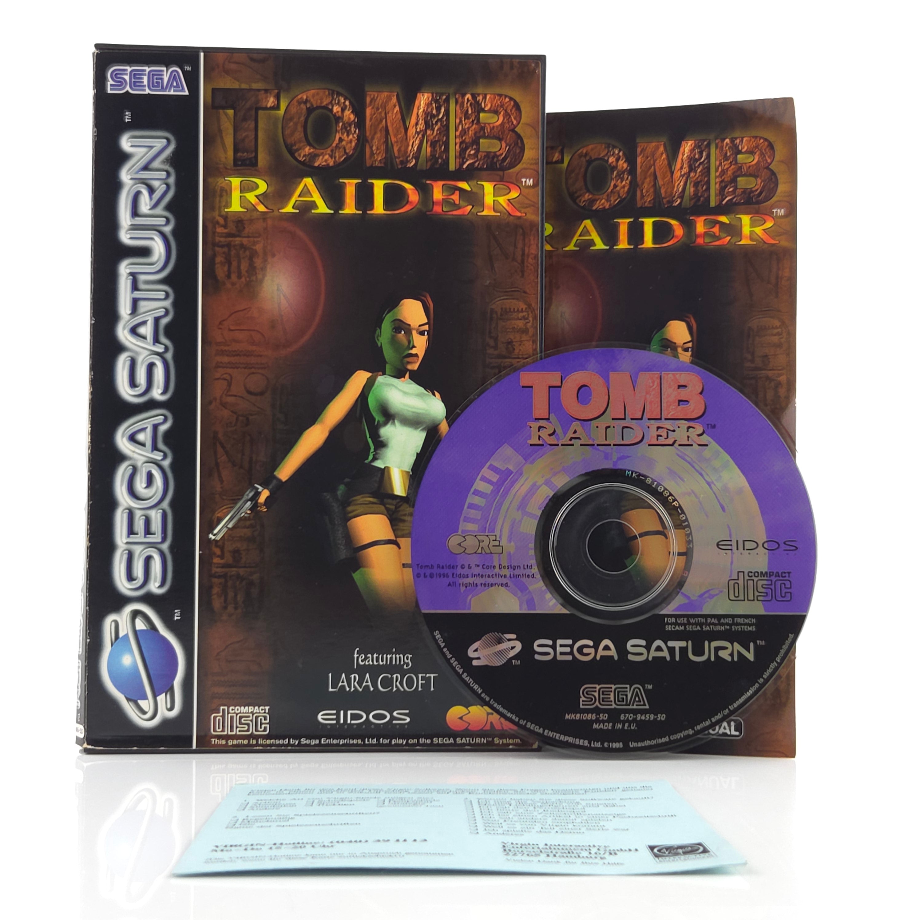 Sega Saturn Spiel Tomb Raider Lara Croft OVP PAL EUR