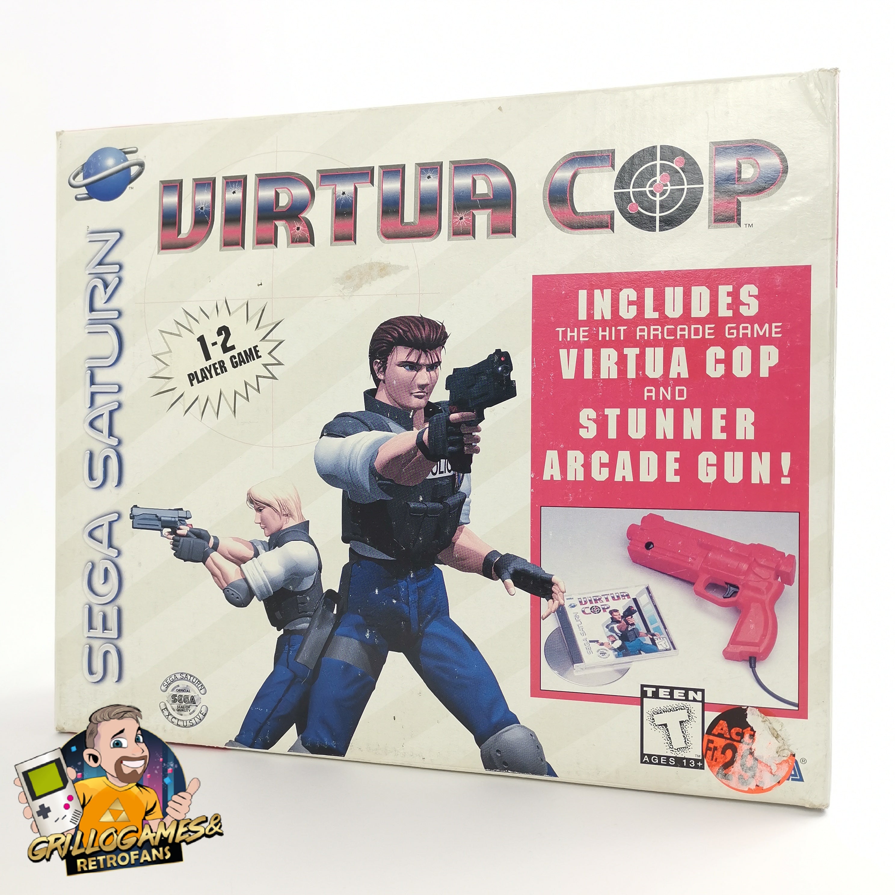 Sega Saturn Spiel: Virtua Cop + Gun | amerikanische Version NTSC-U/C USA | OVP