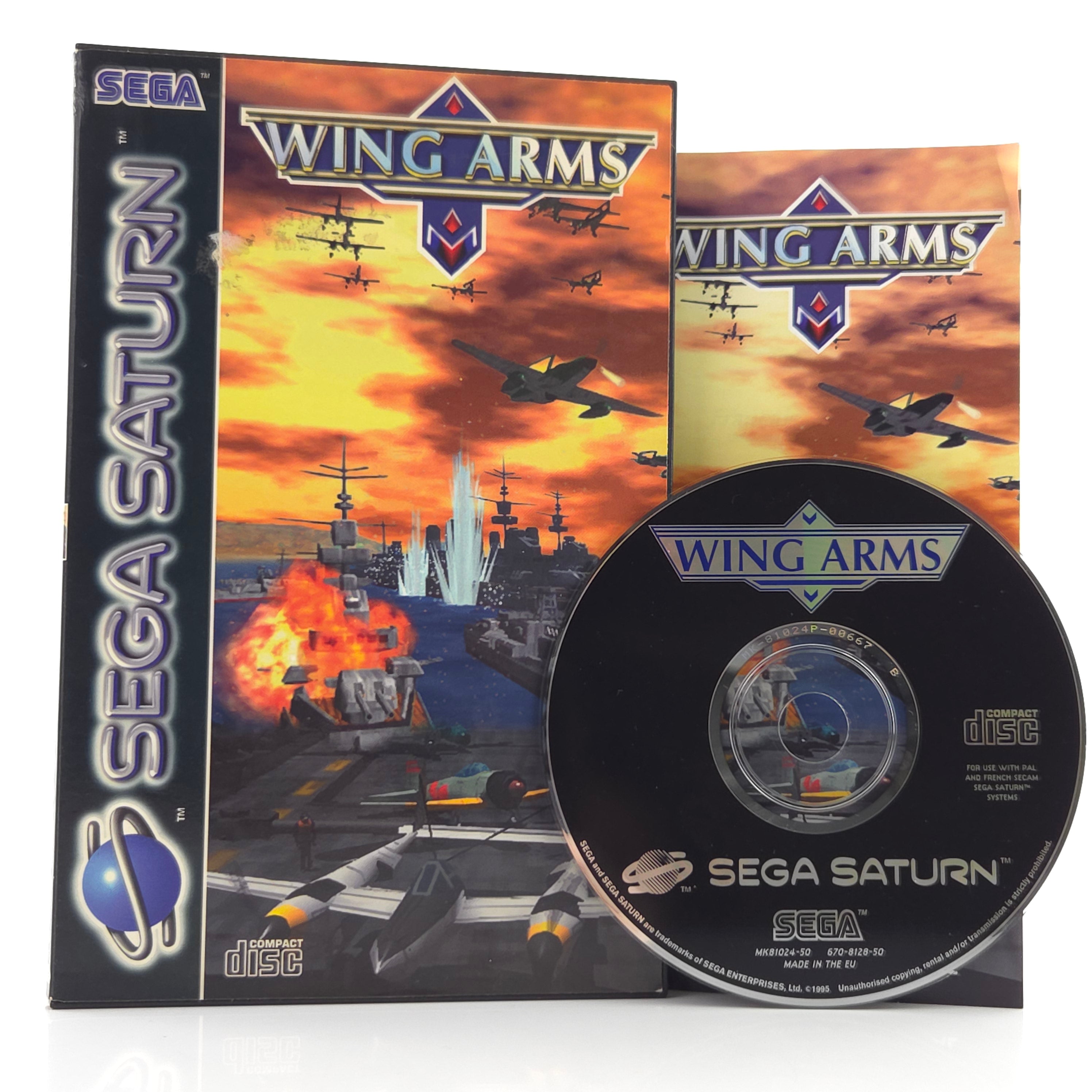 Sega Saturn Spiel Wing Arms OVP Anleitung PAL EUR