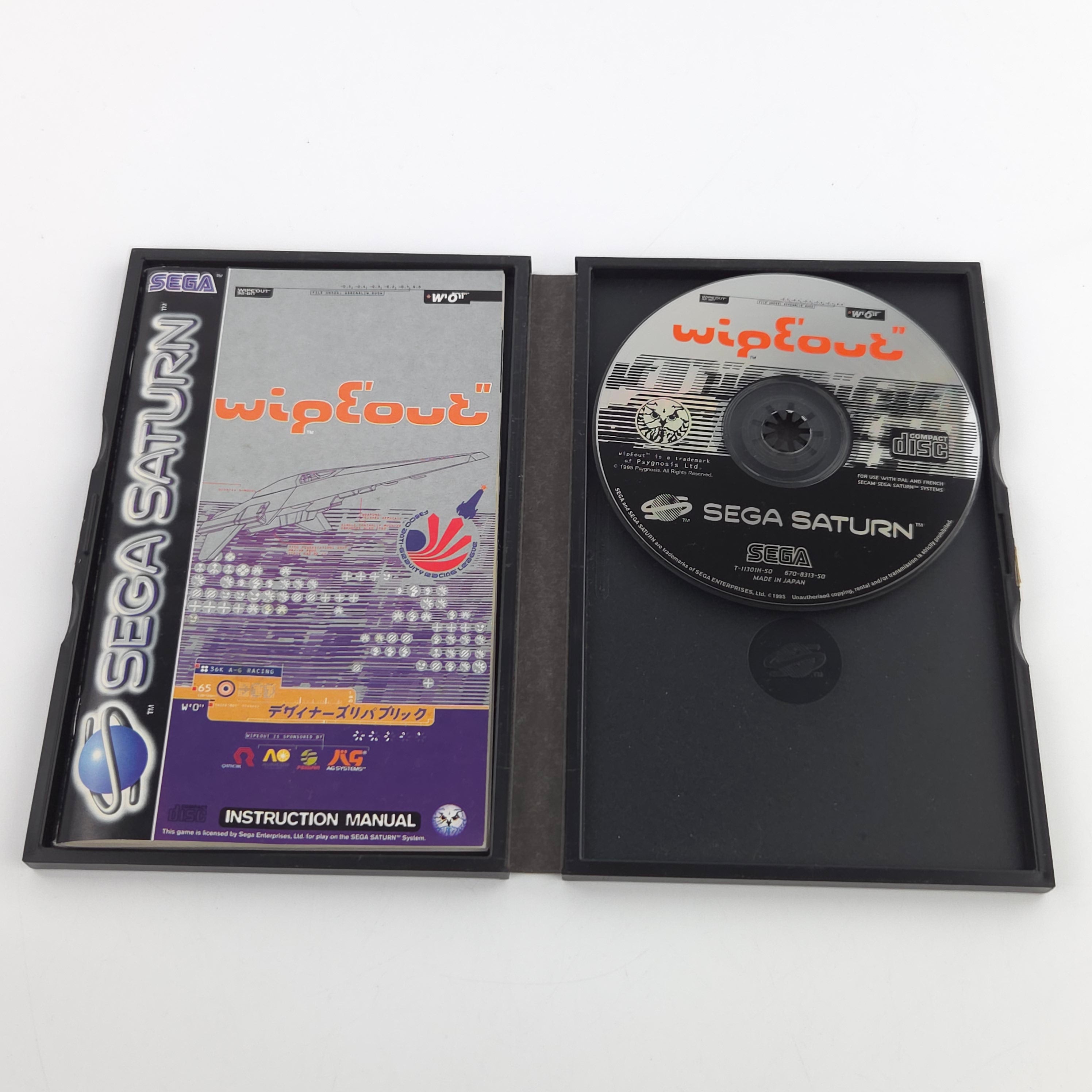 Sega Saturn Spiel Wipeout OVP Anleitung PAL Psygnosis