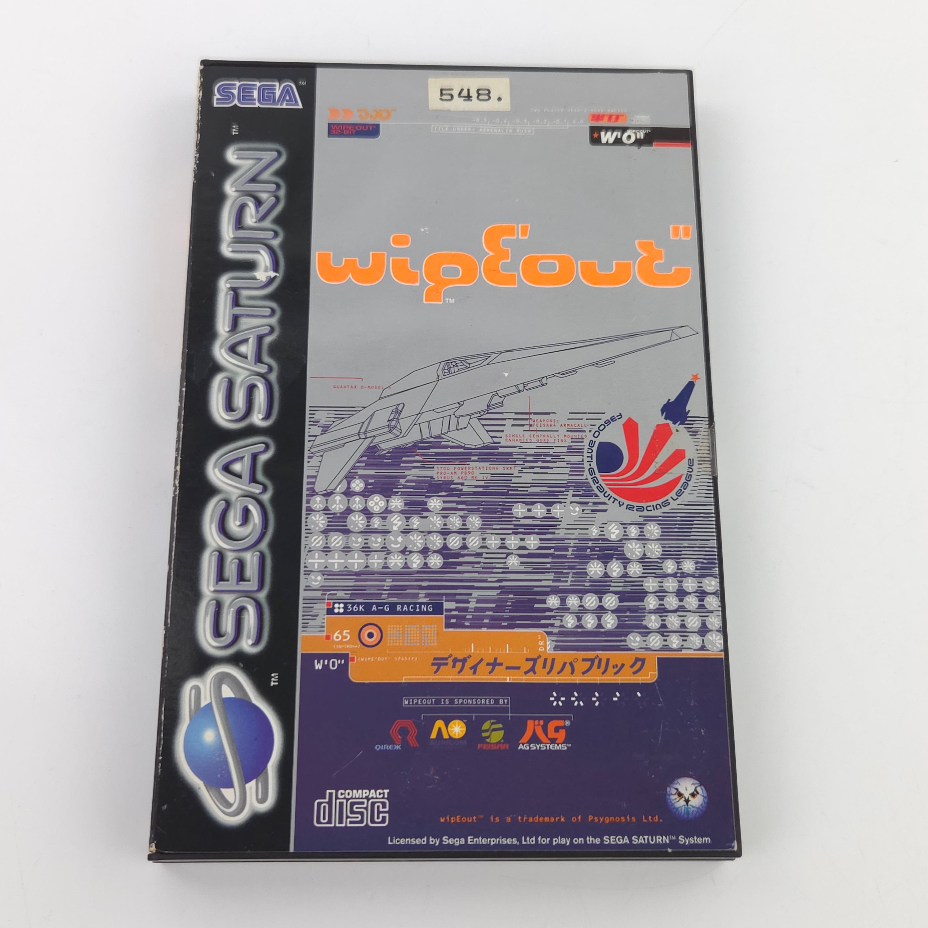 Sega Saturn Spiel Wipeout OVP Anleitung PAL Psygnosis