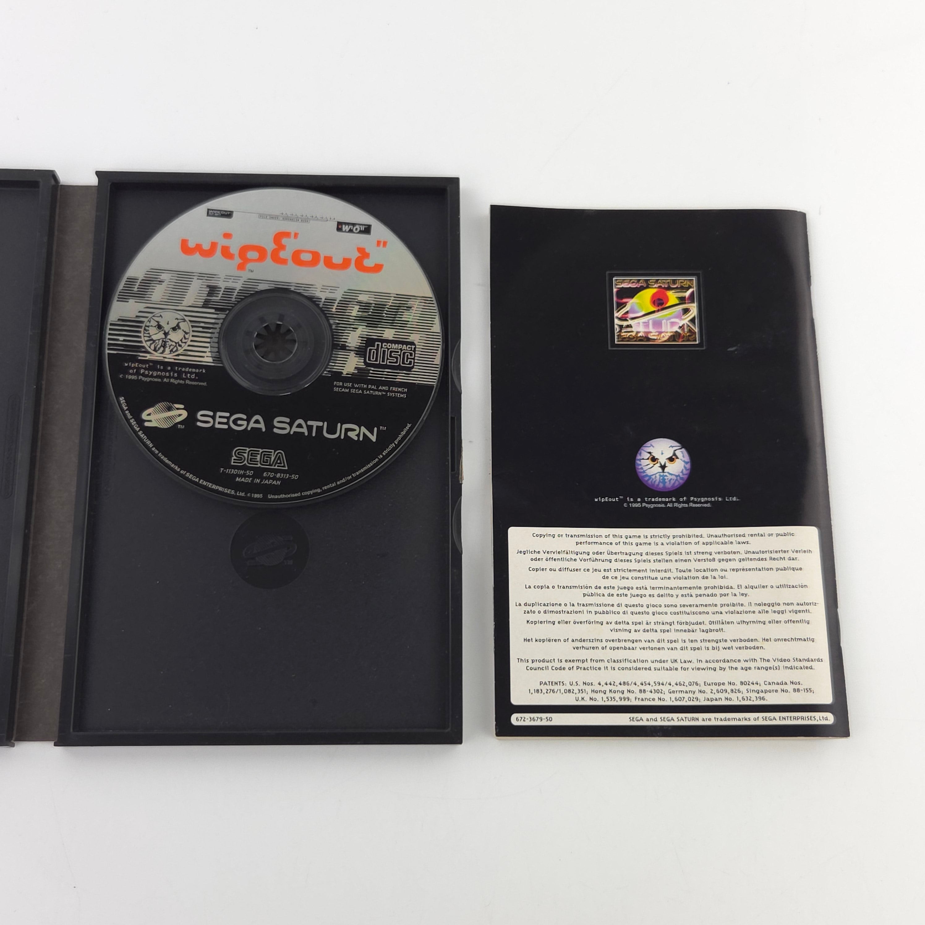 Sega Saturn Spiel Wipeout OVP Anleitung PAL Psygnosis