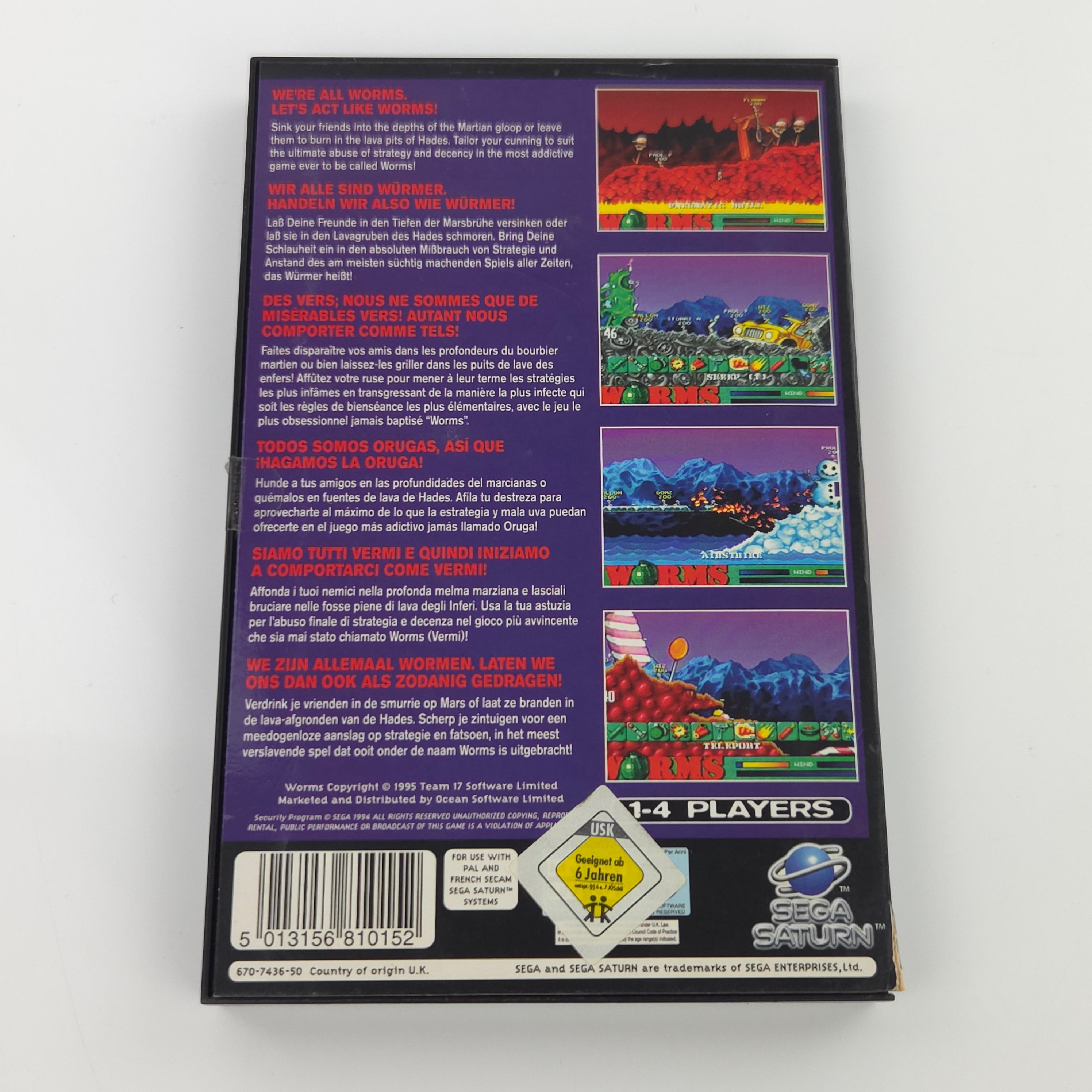 Sega Saturn Spiel – Worms OVP PAL