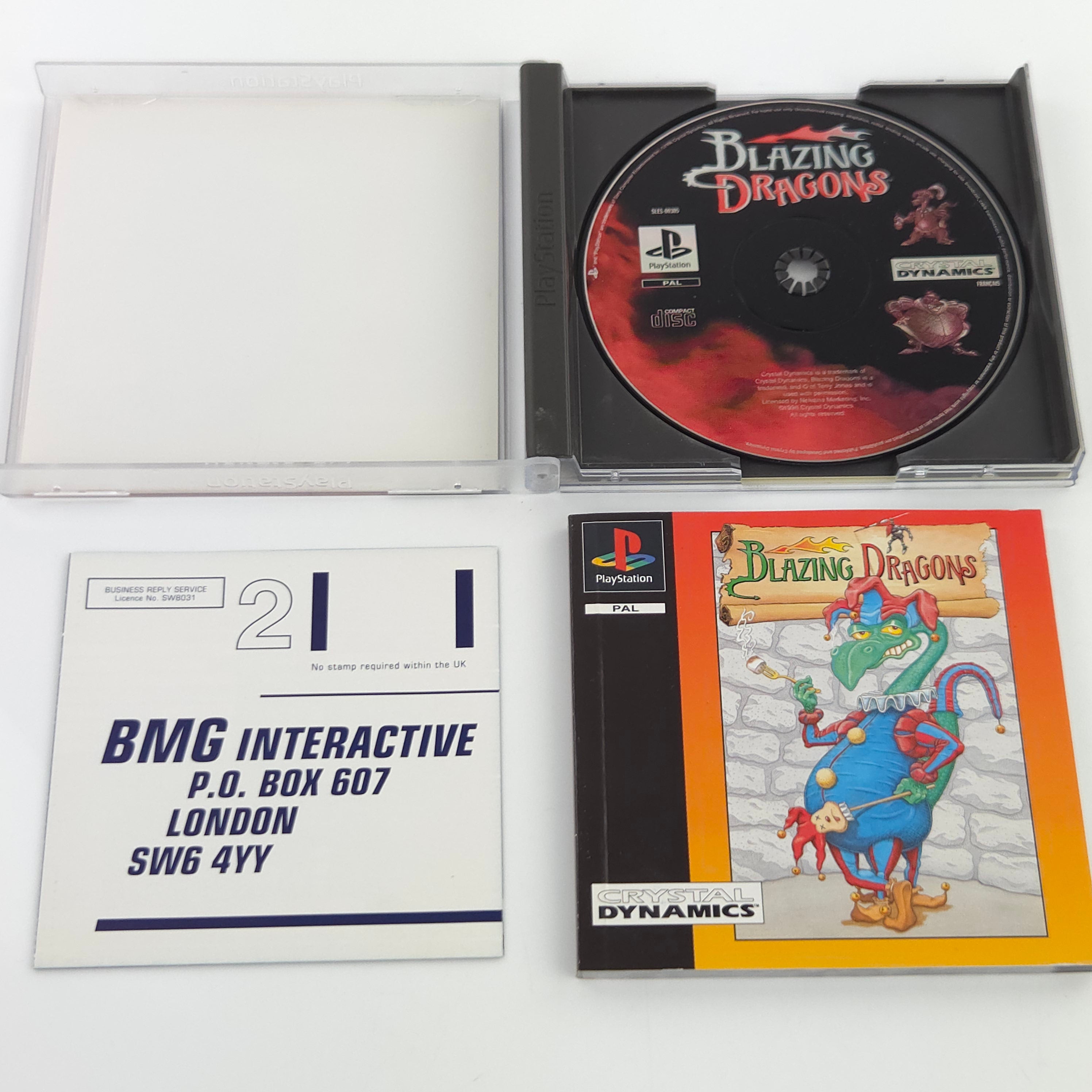 Playstation 1 Spiel Blazing Dragons PS1 OVP PAL EUR