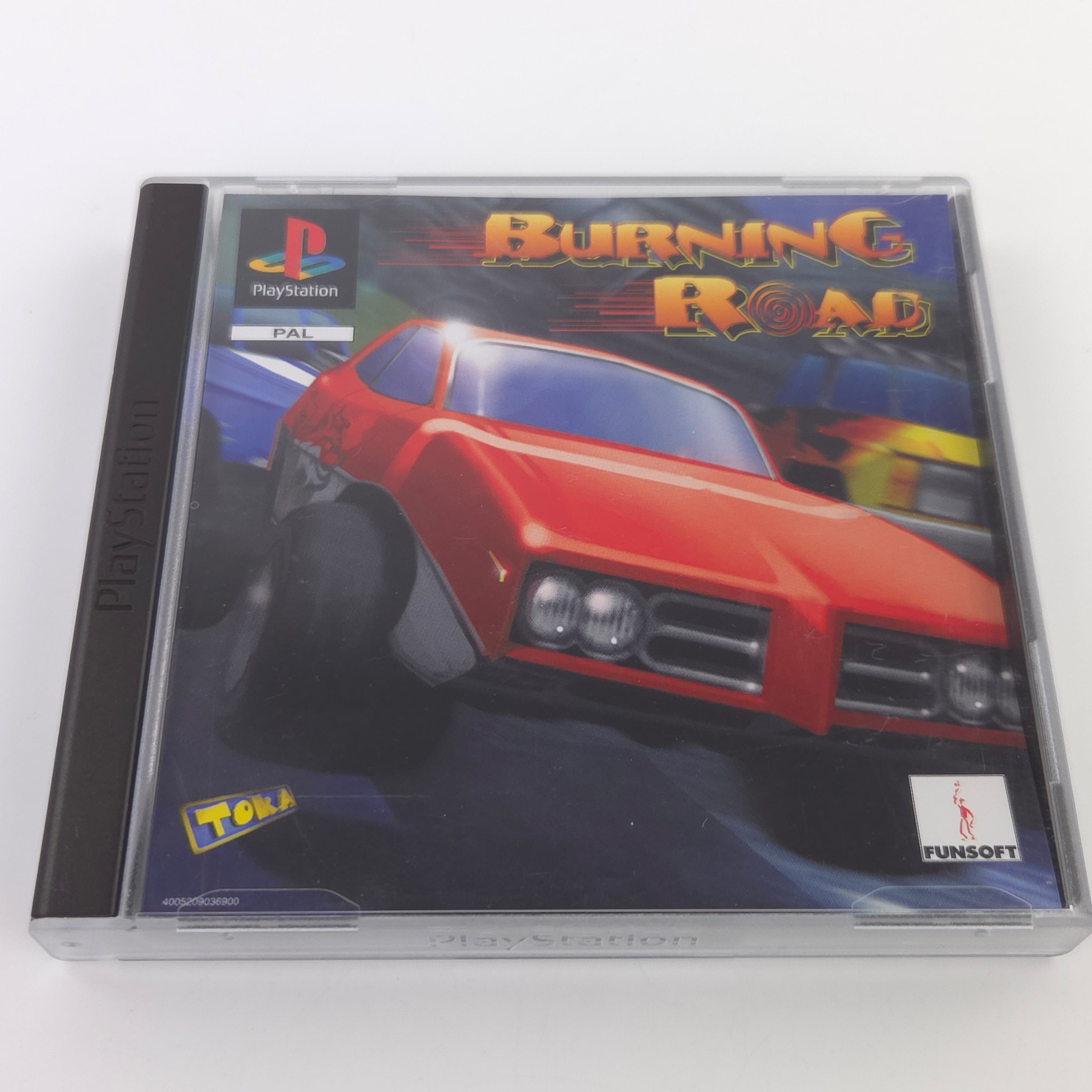 Sony Playstation Spiel Burning Road PS1 OVP PAL EUR
