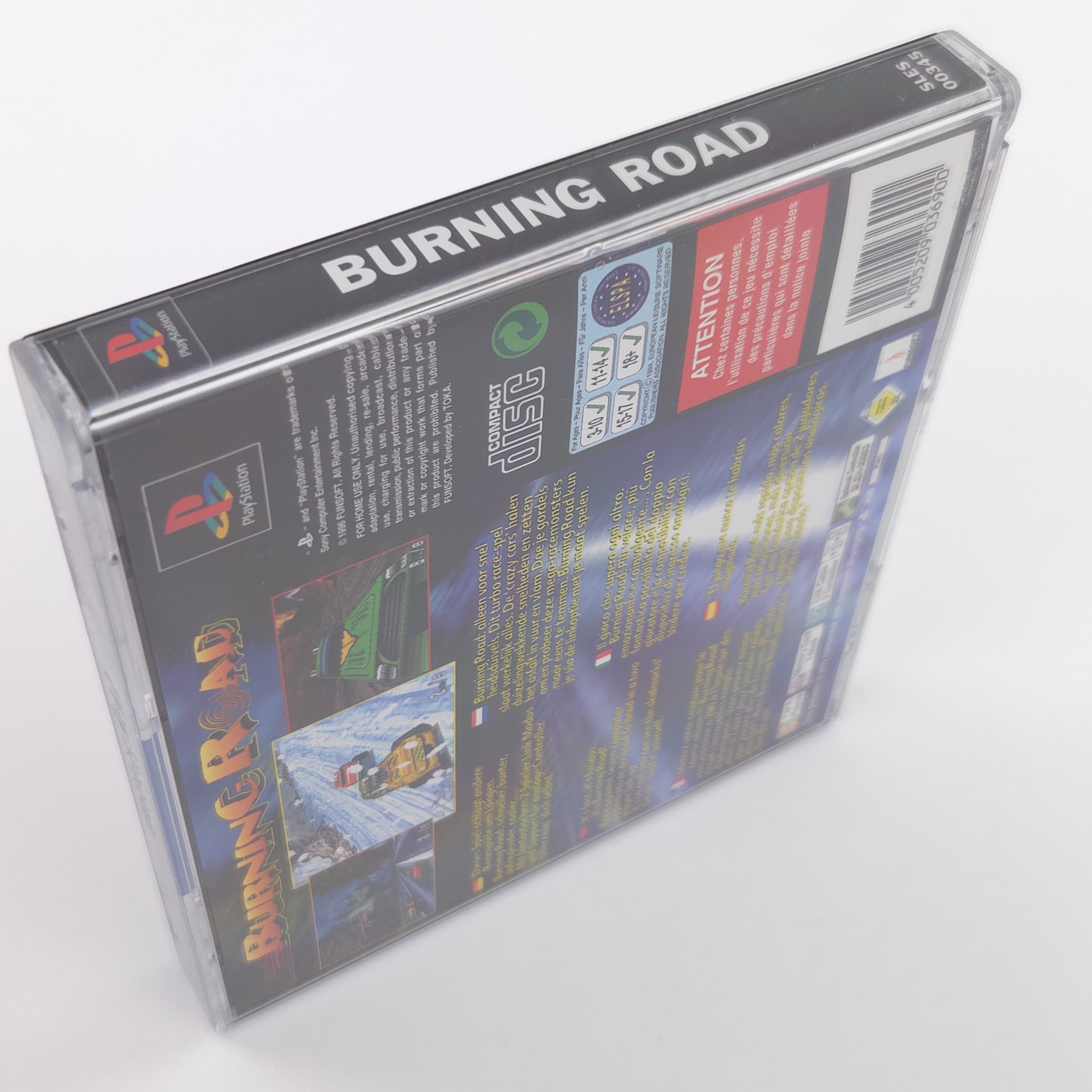 Sony Playstation Spiel Burning Road PS1 OVP PAL EUR