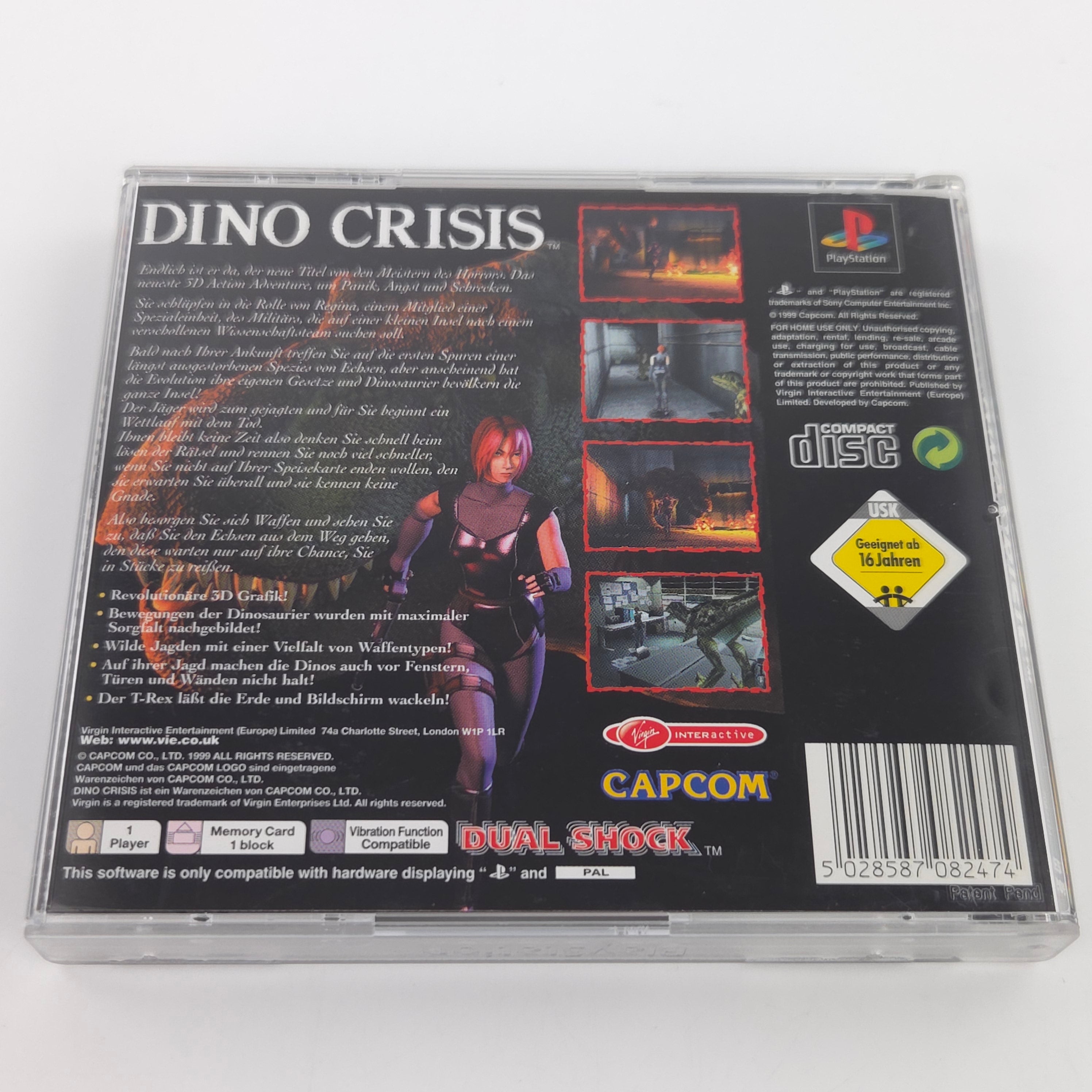 Sony Playstation Spiel Dino Crisis PS1 OVP PAL Capcom