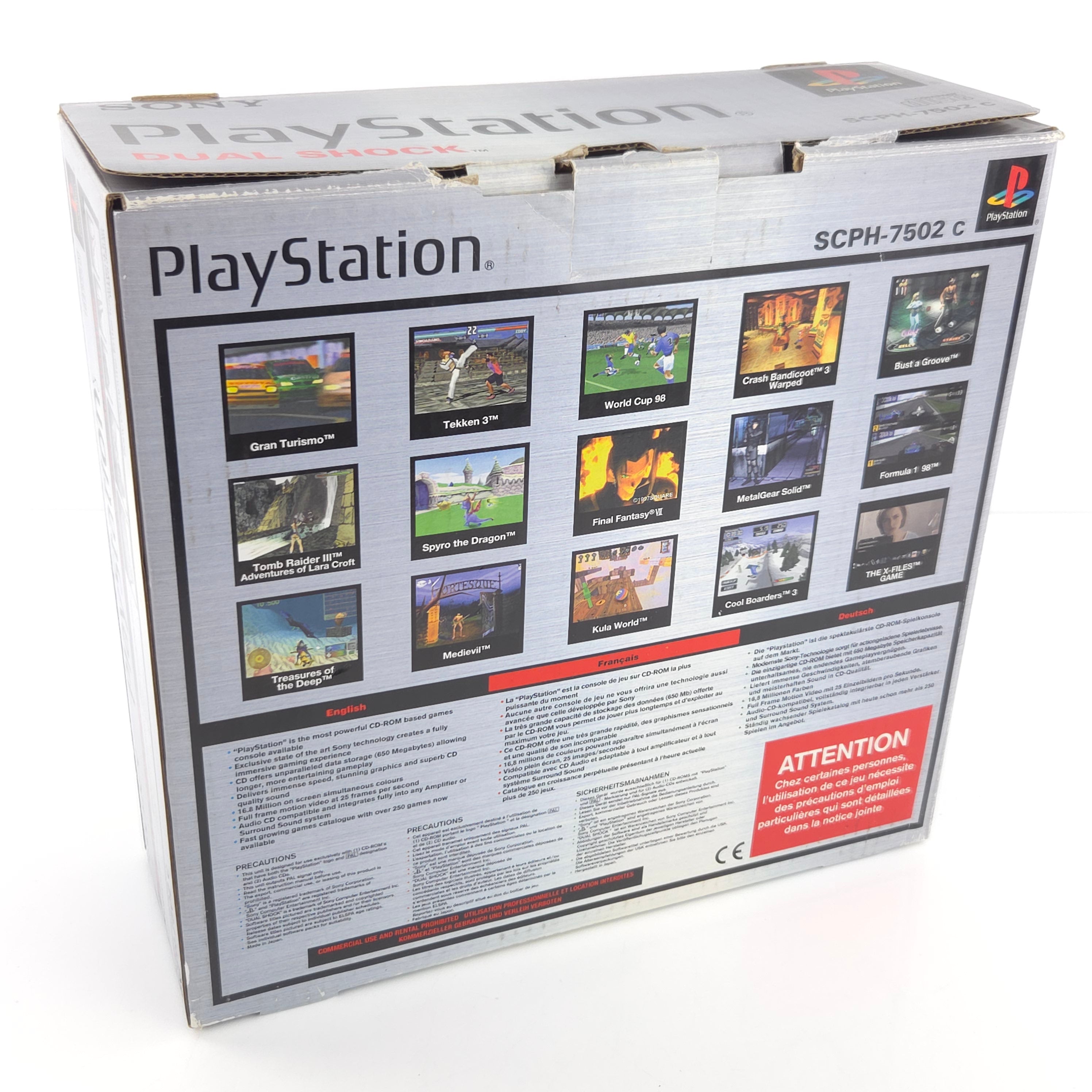 Sony Playstation 1 Konsole PS1 Dual Shock Bundle OVP PAL