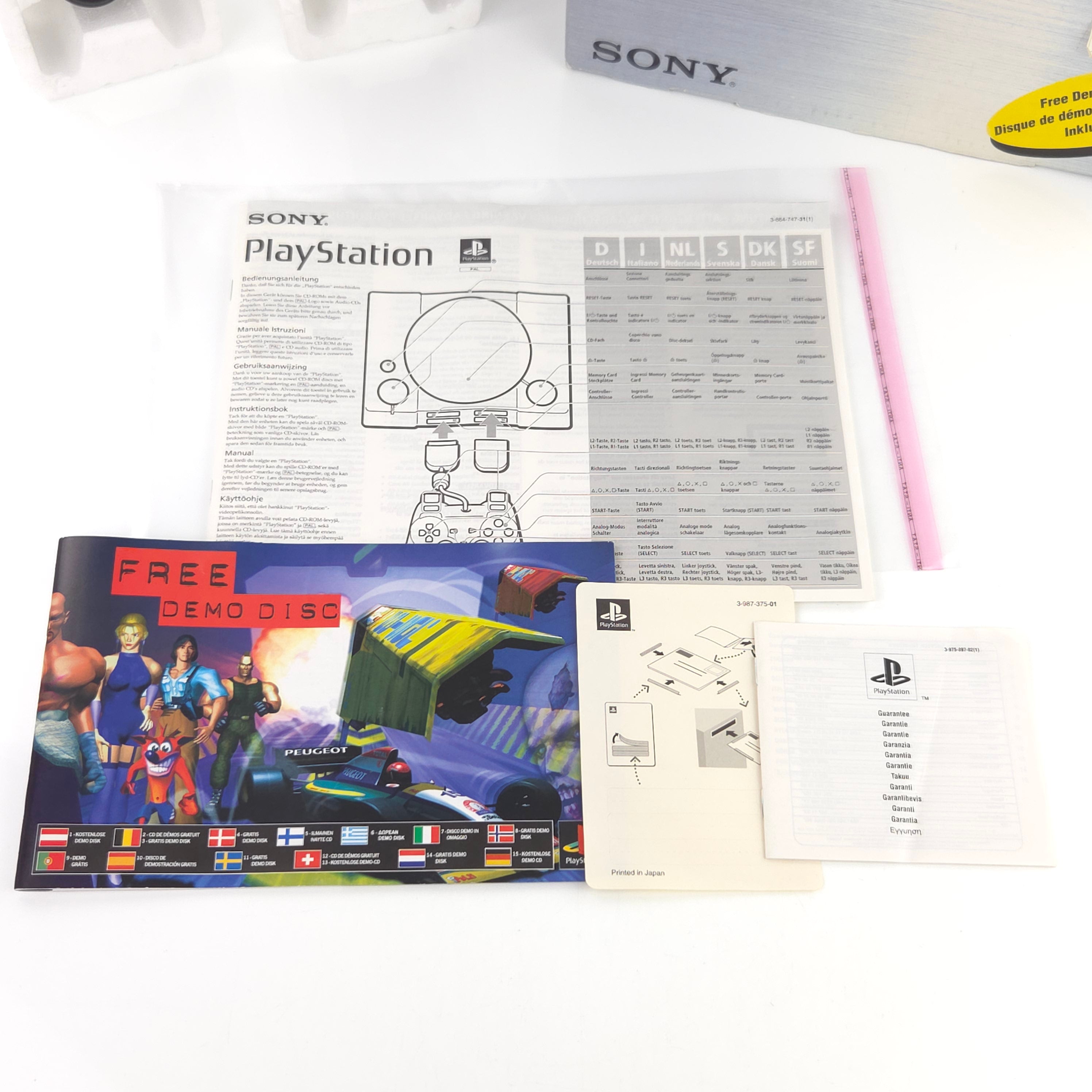 Sony Playstation 1 Konsole PS1 Dual Shock Bundle OVP PAL