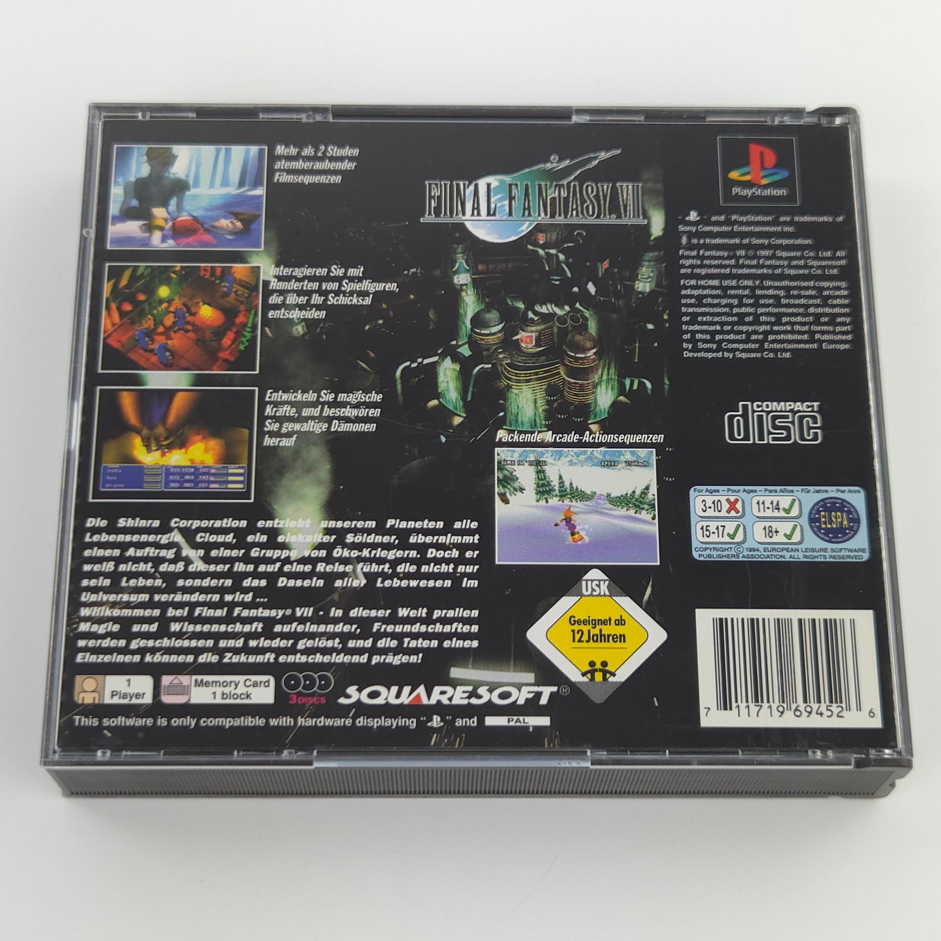 Playstation 1 Spiel Final Fantasy VII PS1 OVP PAL DE