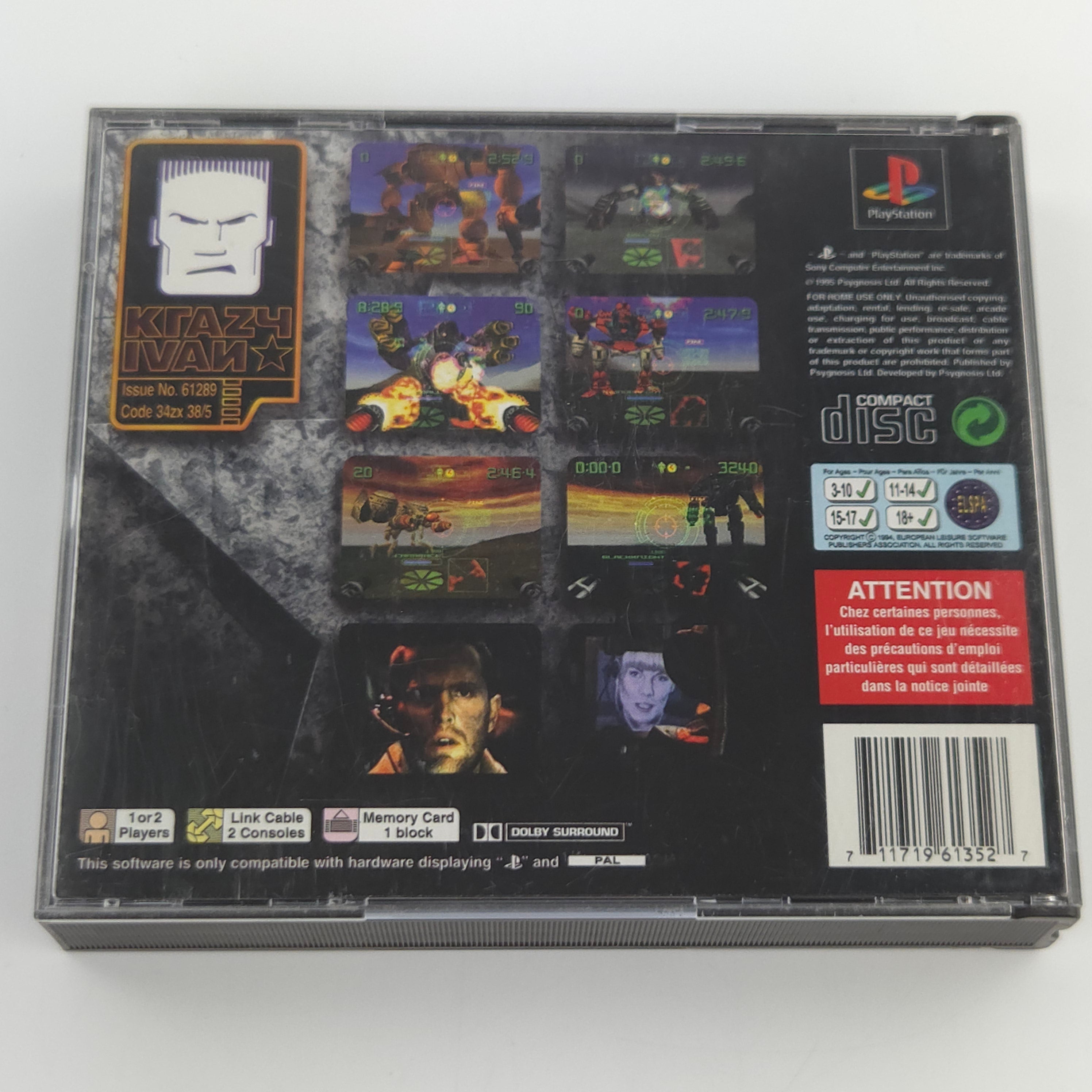 Playstation 1 Spiel Krazy Ivan PS1 OVP PAL Psygnosis