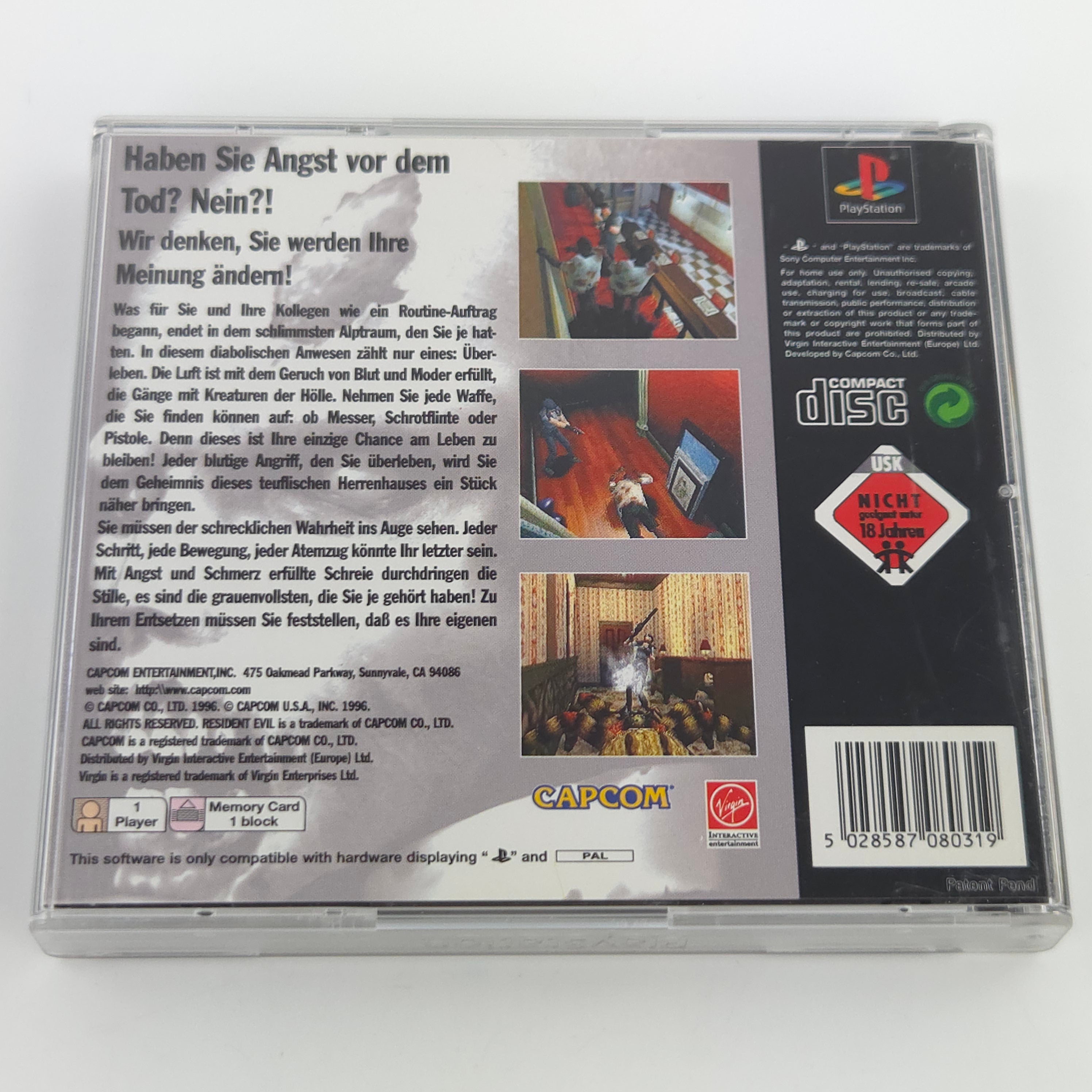 Playstation 1 Spiel Resident Evil PS1 OVP Capcom PAL EUR